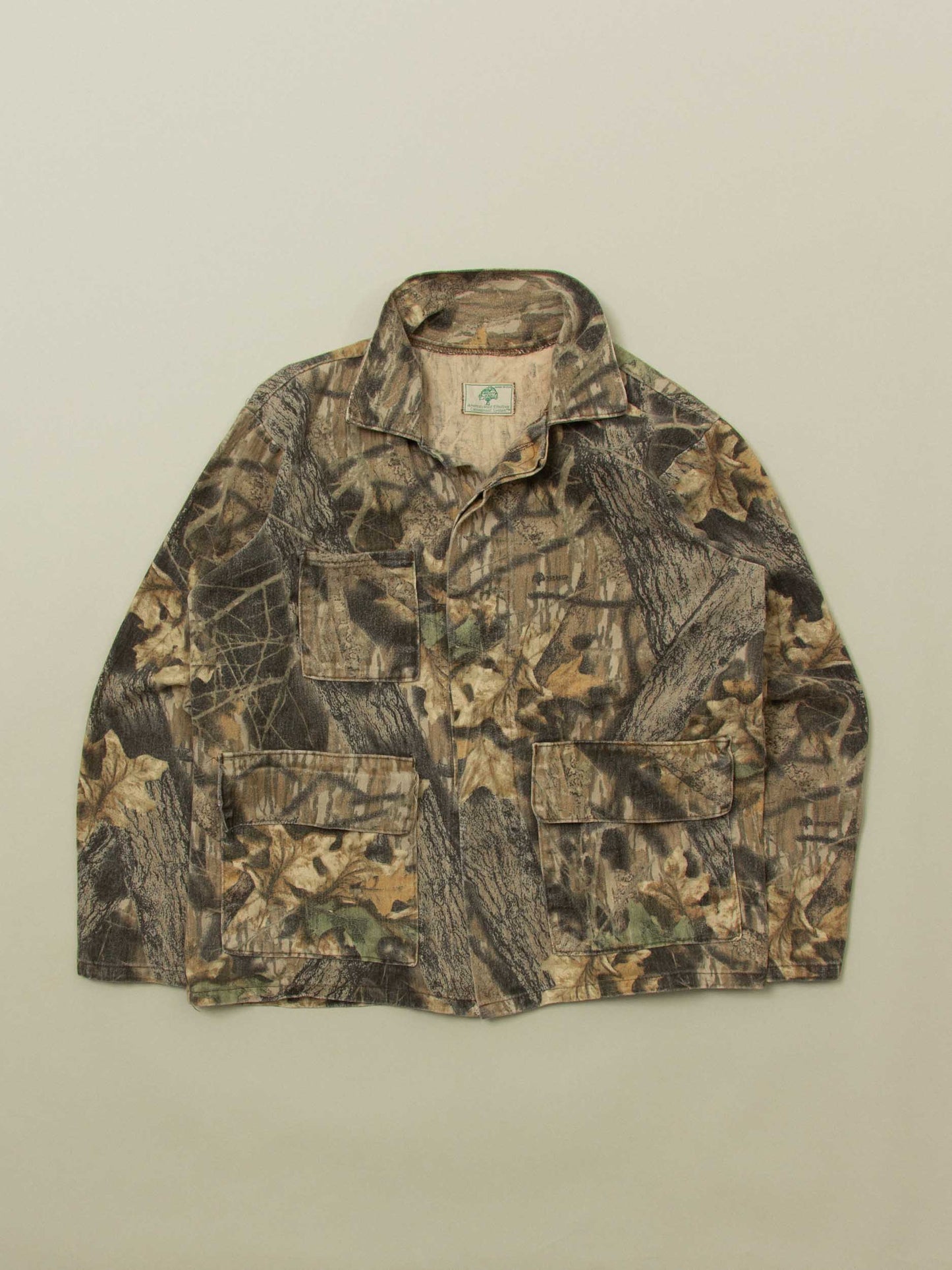 Vtg 1980s Mossy Oak Hunting Overshirt – Made in USA (M/L)