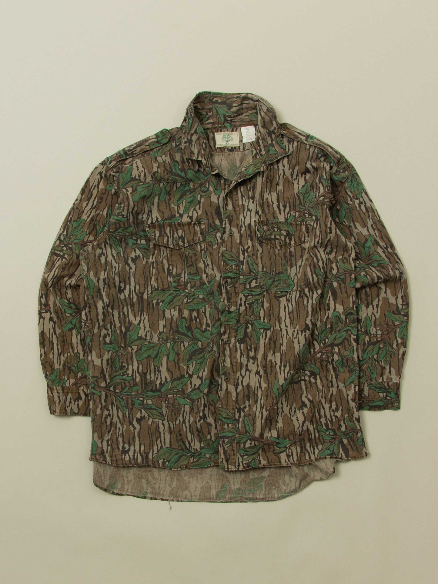 Vtg 1980s Mossy Oak Hunting Shirt – Made in USA (XL)