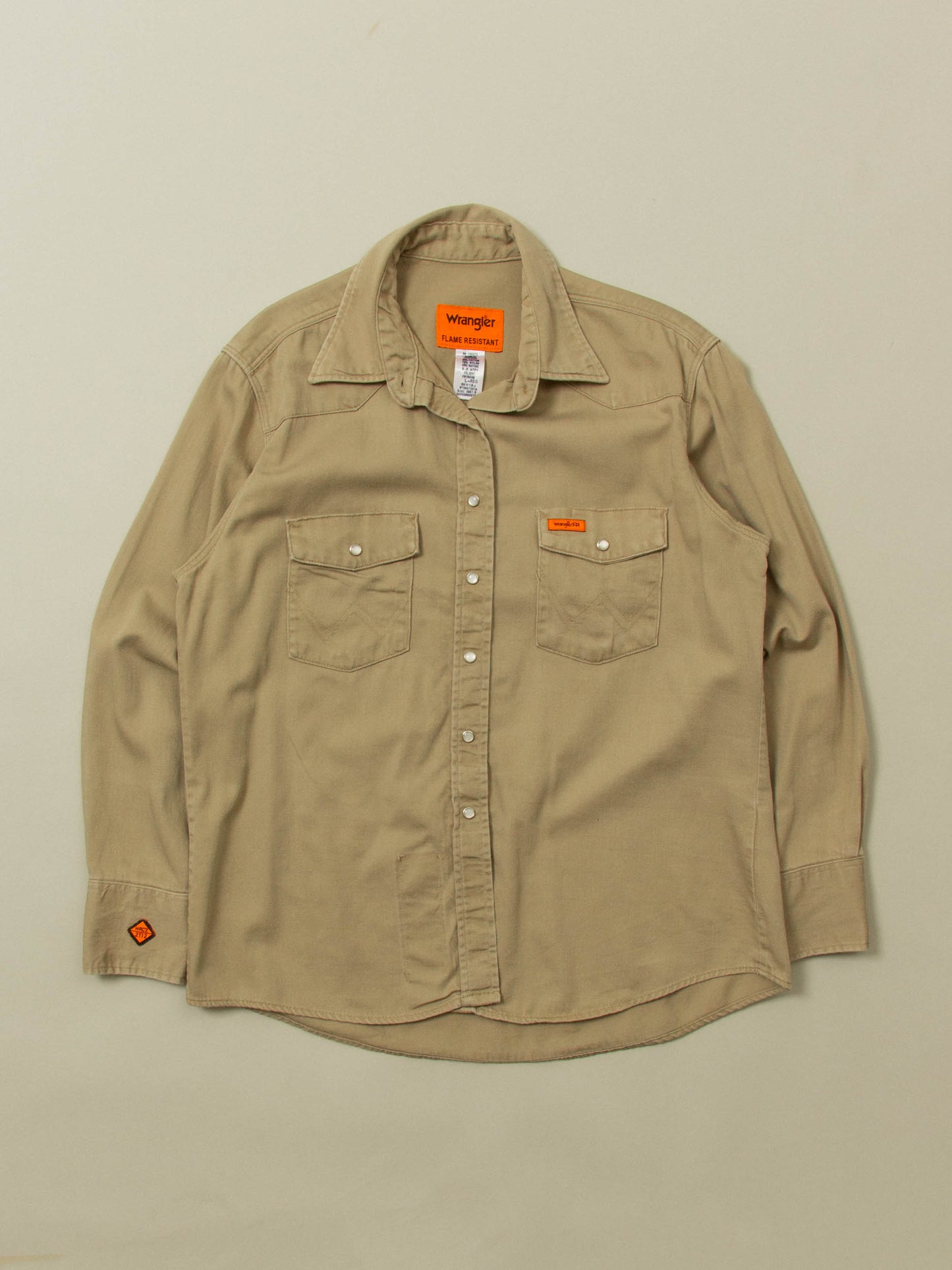 Vtg Wrangler Flame Resistant Western Shirt (L)