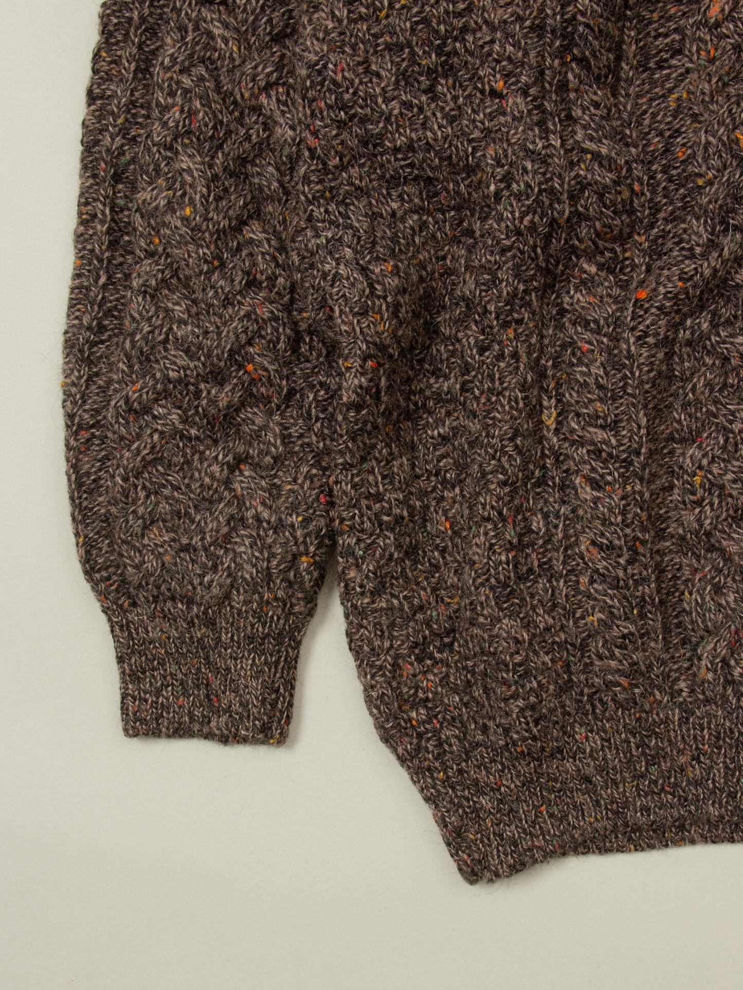 Vtg 1980s Half Zip Wool Sweater - Made in Ireland (XL)