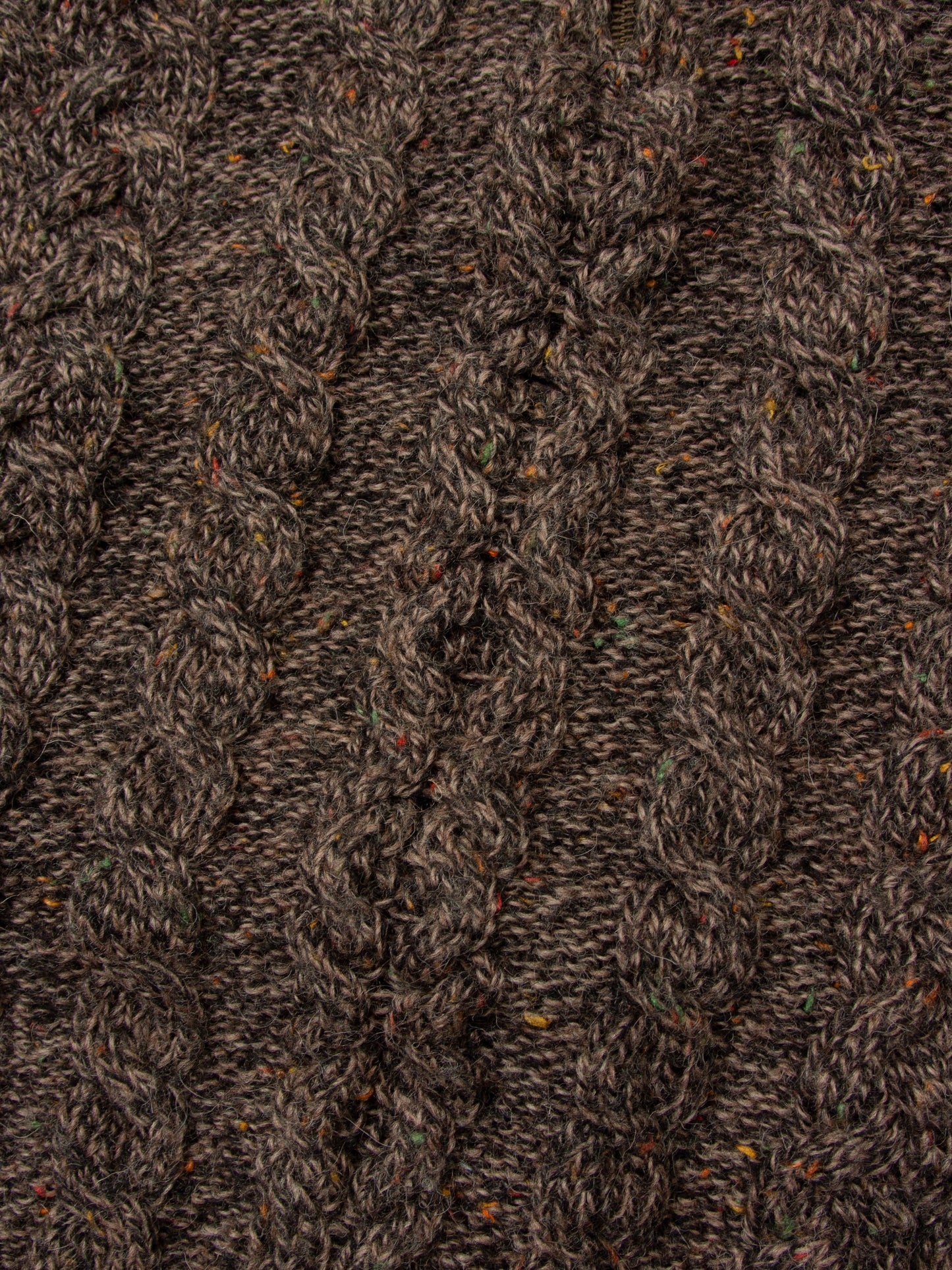 Vtg 1980s Half Zip Wool Sweater - Made in Ireland (XL)