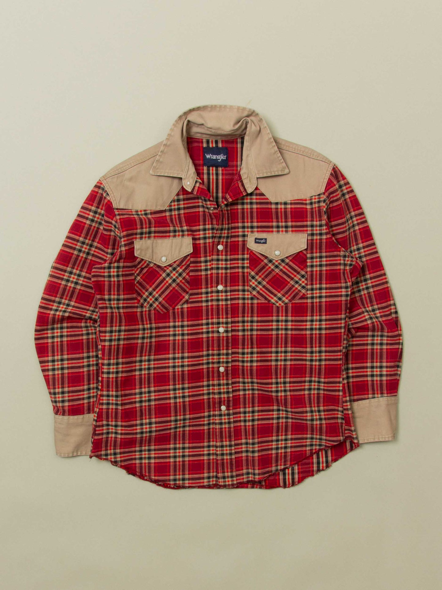 Vtg Wrangler Checkered Western Shirt (M)