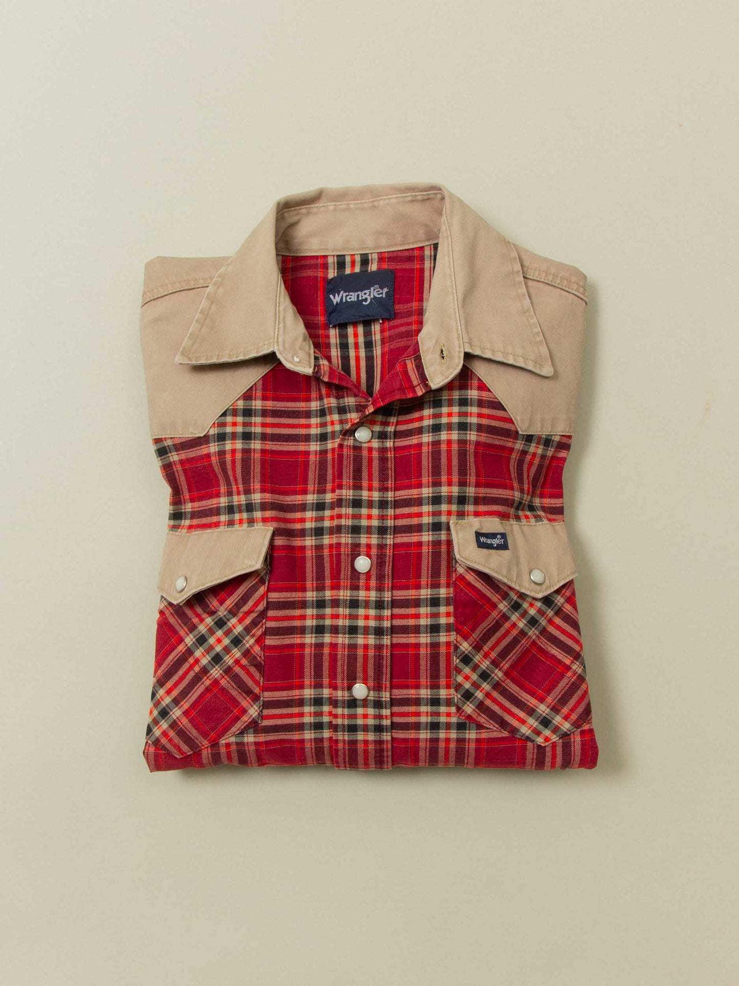 Vtg Wrangler Checkered Western Shirt (M)