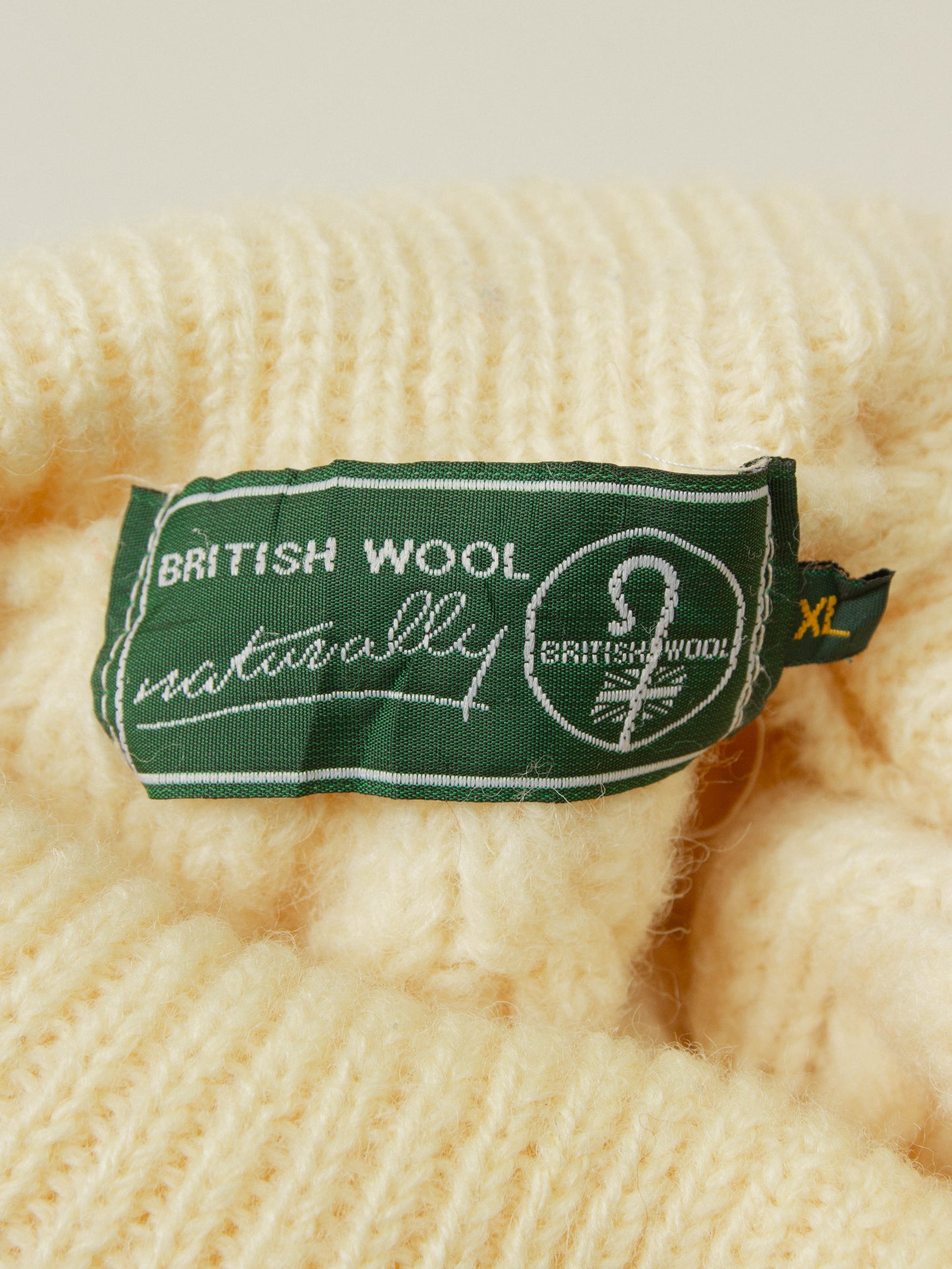 Vtg British Wool Roll-Neck Sweater (XXL)