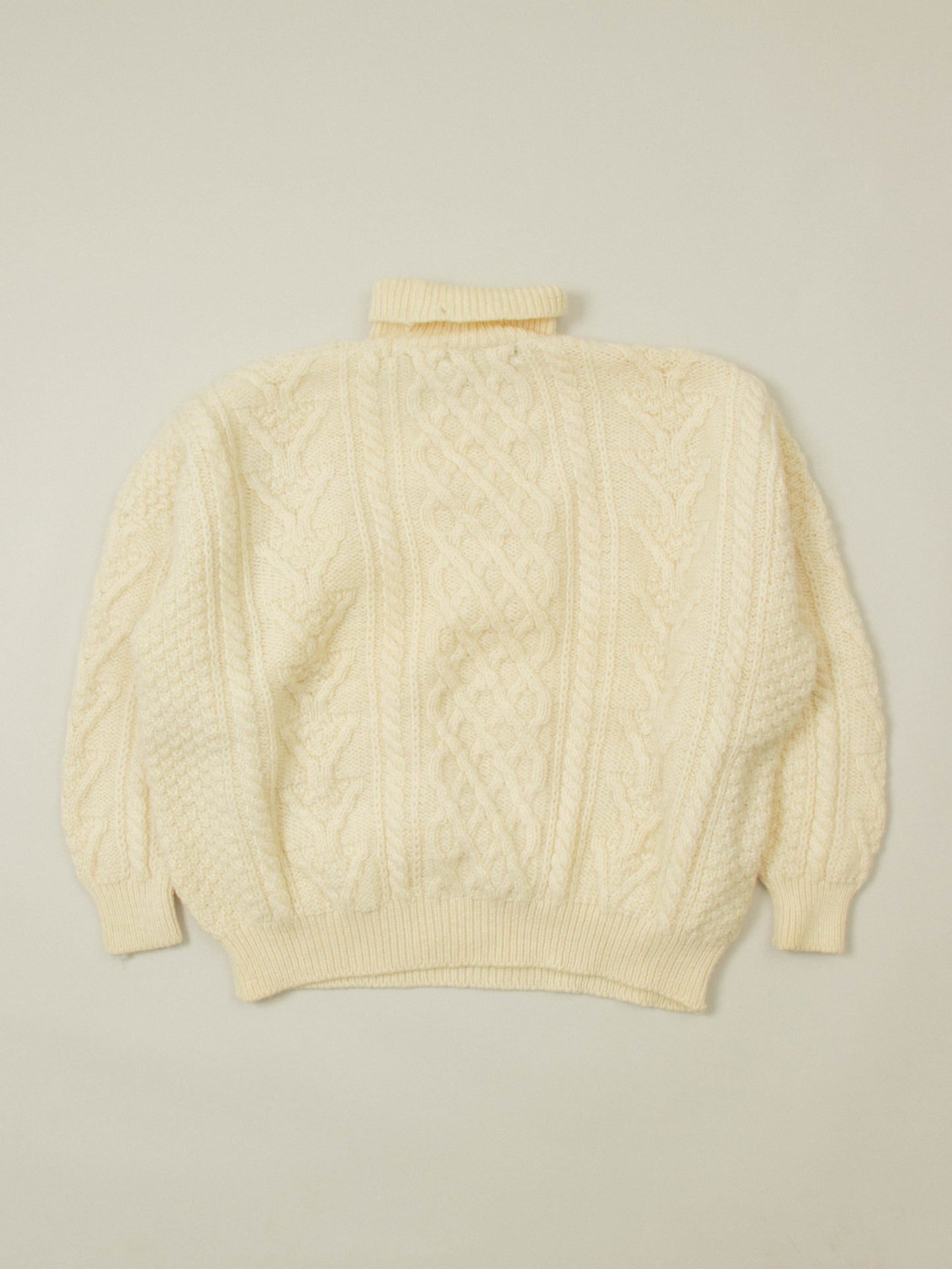 Vtg British Wool Roll-Neck Sweater (XXL)