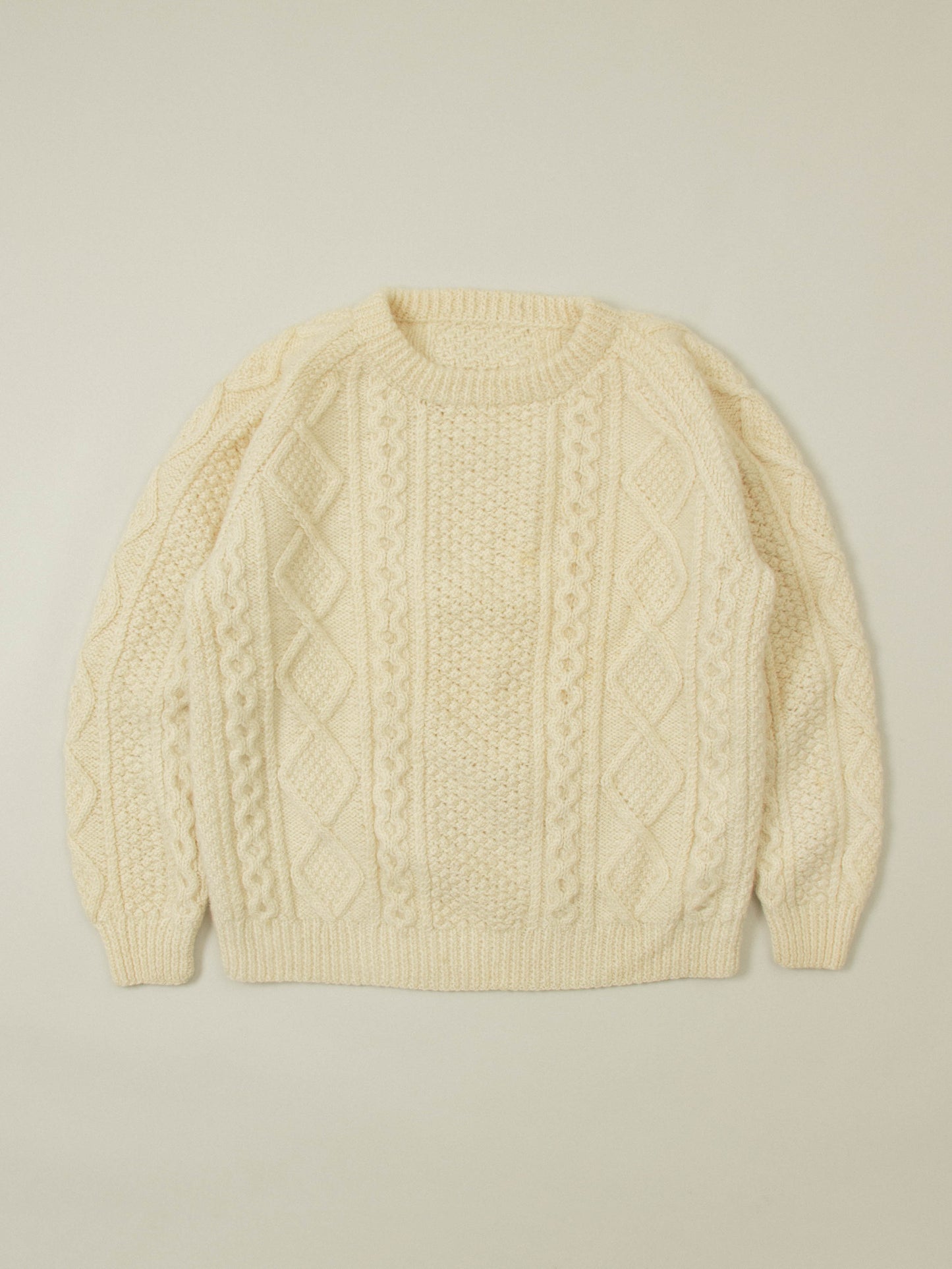 Vtg Hand Knitted Wool Sweater - Made in Scotland (XL)