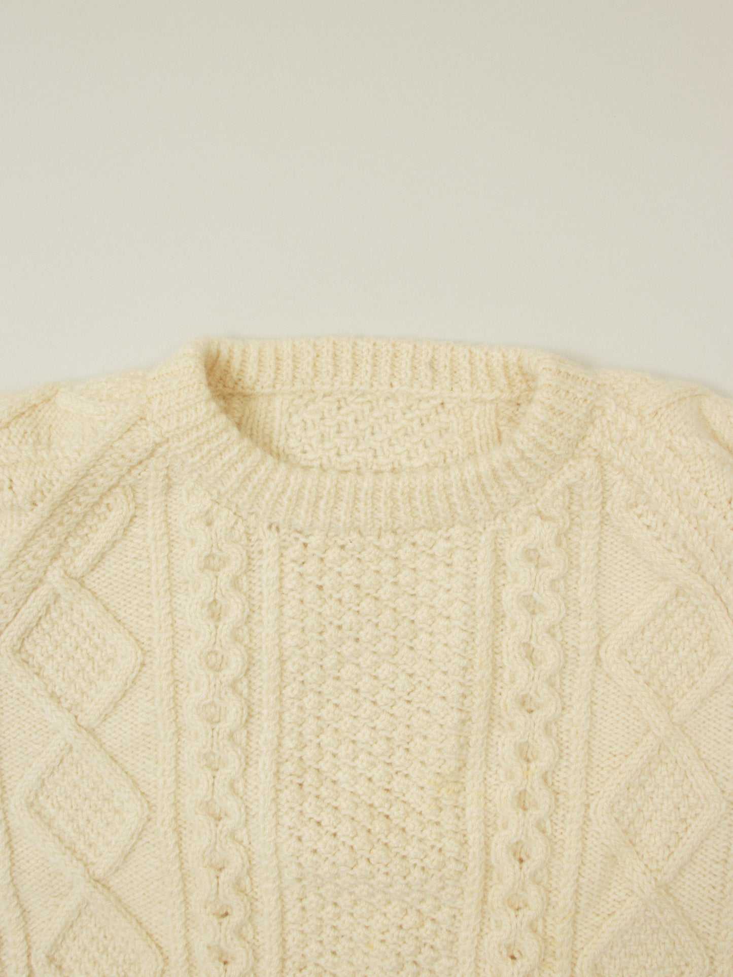 Vtg Hand Knitted Wool Sweater - Made in Scotland (XL)