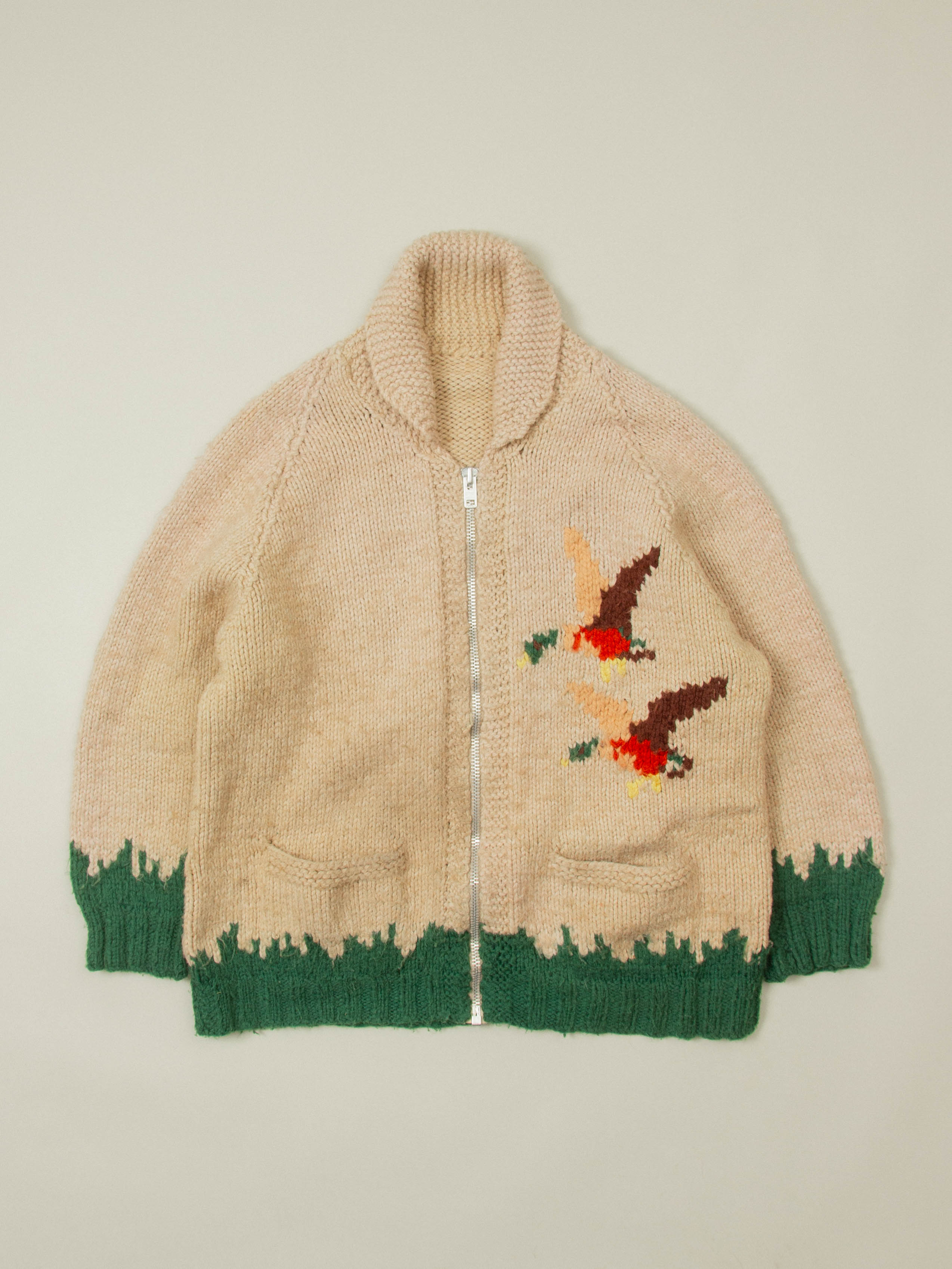 Vtg 1960s Cowichan Wool Hunting Sweater (L) – Broadway & Sons