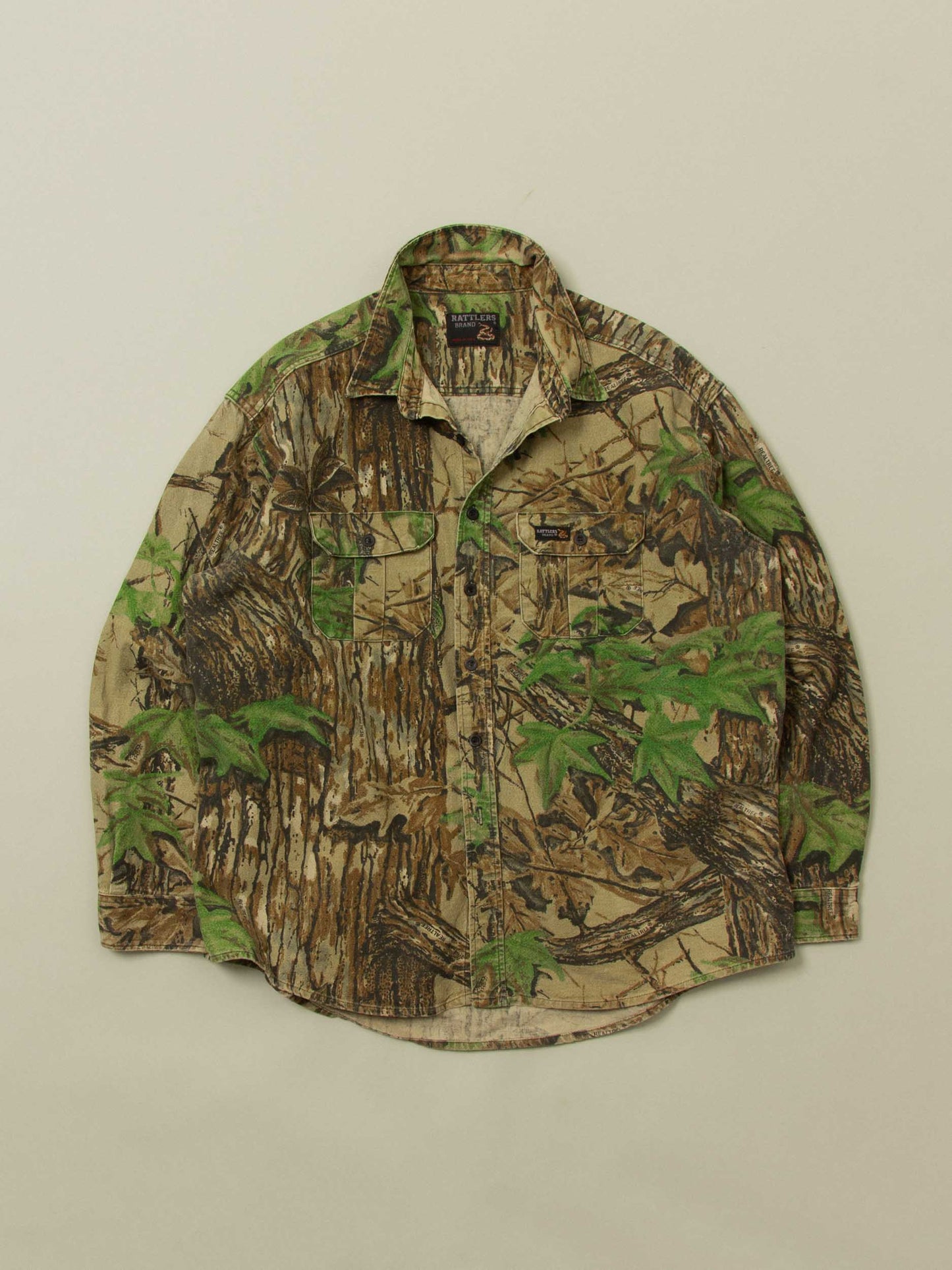 Vtg 1990s Hunting Camo Overshirt – Made in USA (XL)