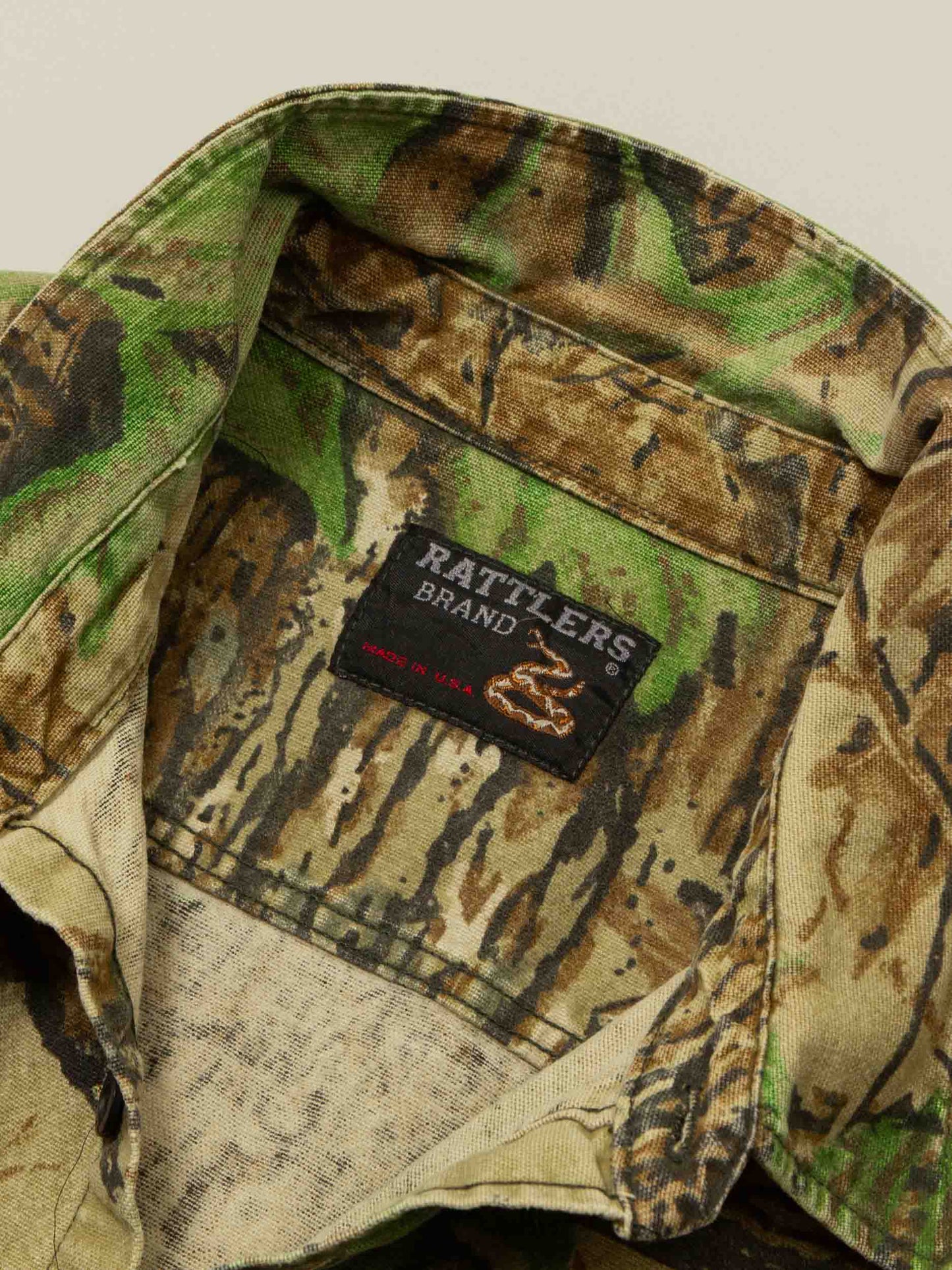 Vtg 1990s Hunting Camo Overshirt – Made in USA (XL)