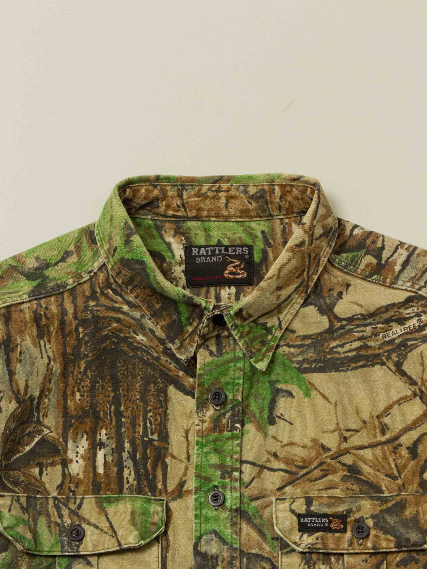 Vtg 1990s Hunting Camo Overshirt – Made in USA (XL)