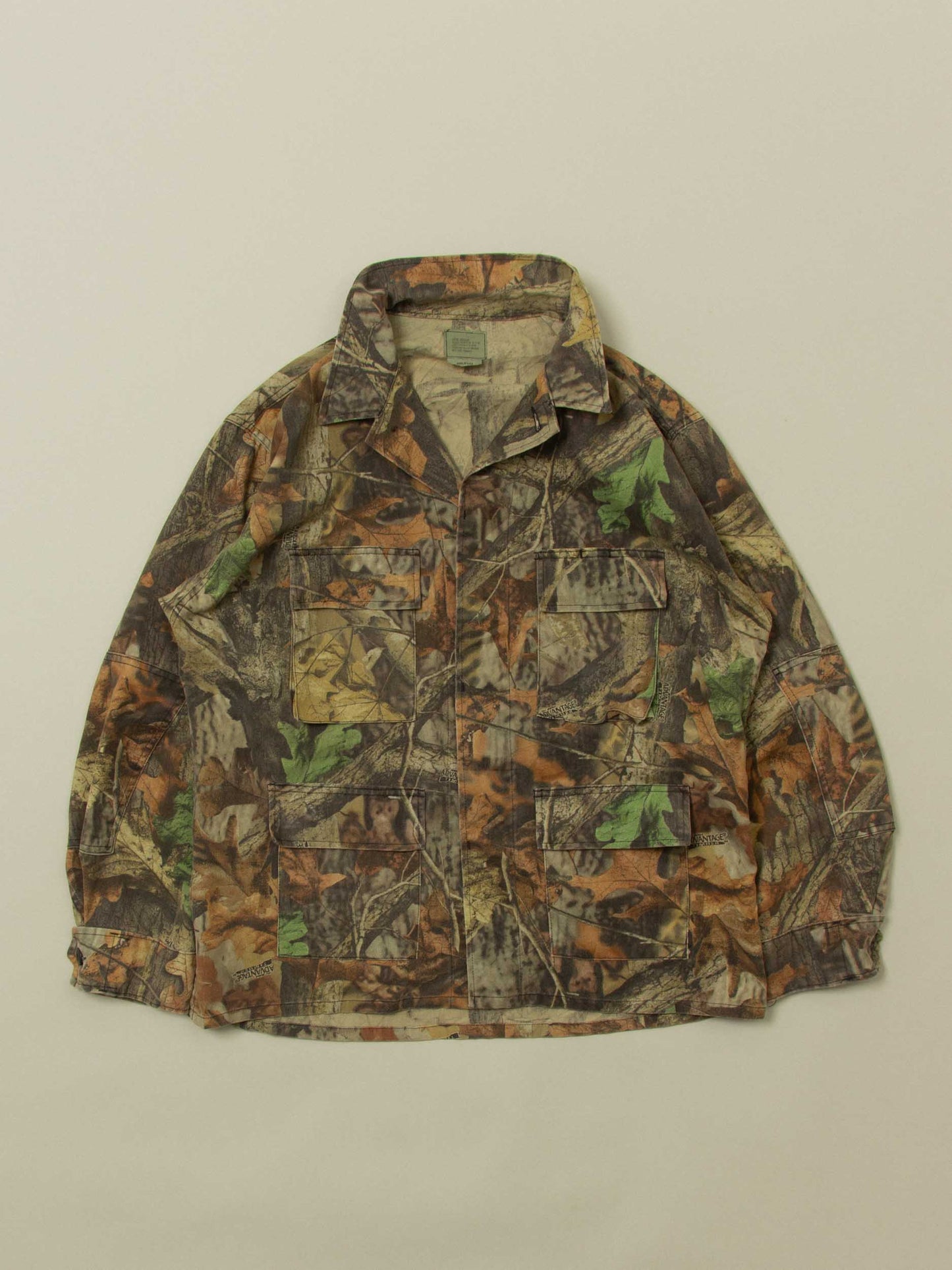 Vtg 1990s BDU Hunting Camo Overshirt – Made in USA (L)