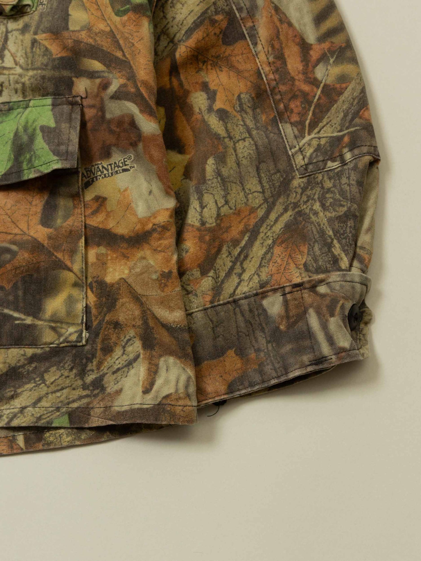 Vtg 1990s BDU Hunting Camo Overshirt – Made in USA (L)