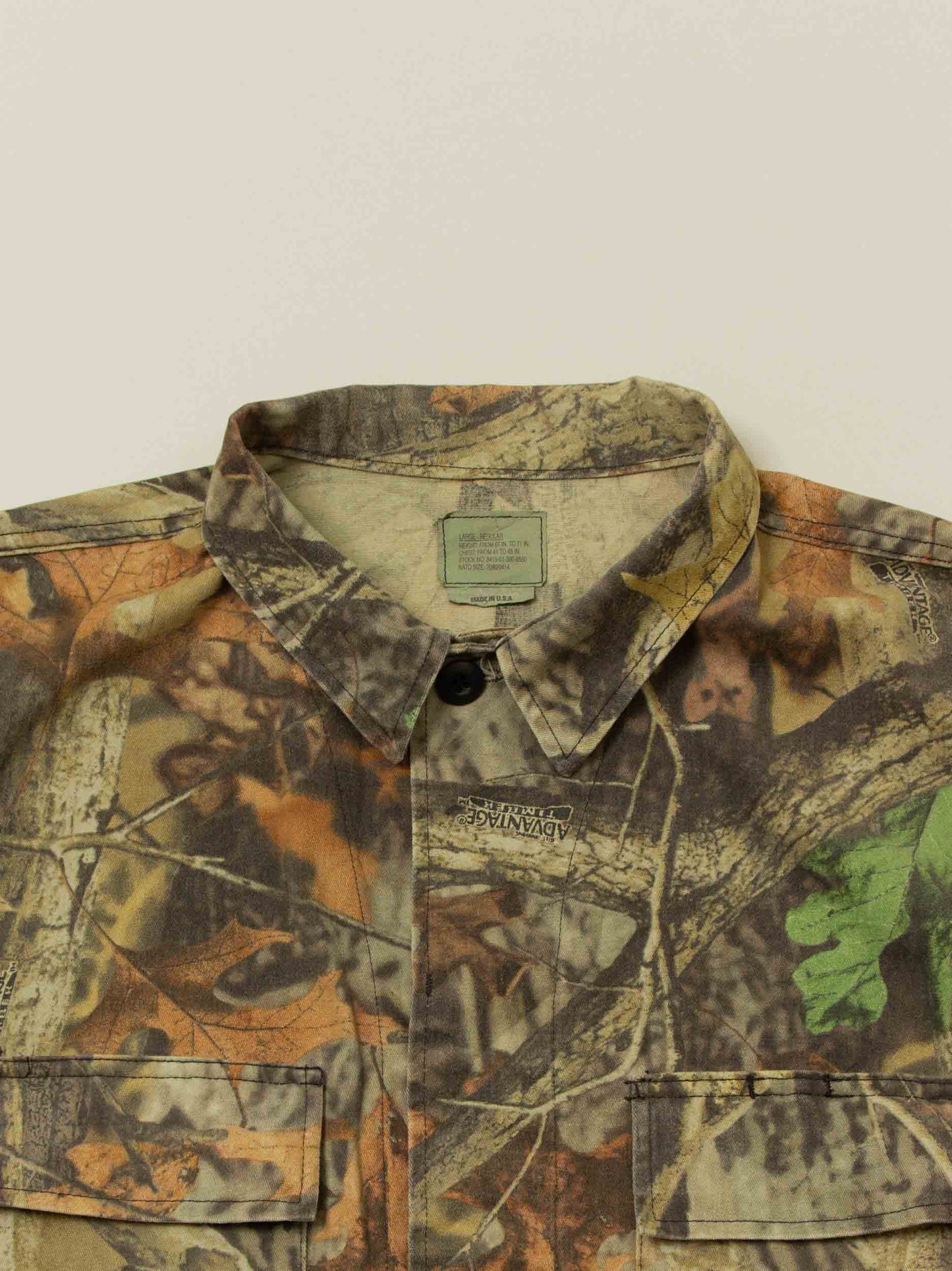 Vtg 1990s BDU Hunting Camo Overshirt – Made in USA (L)