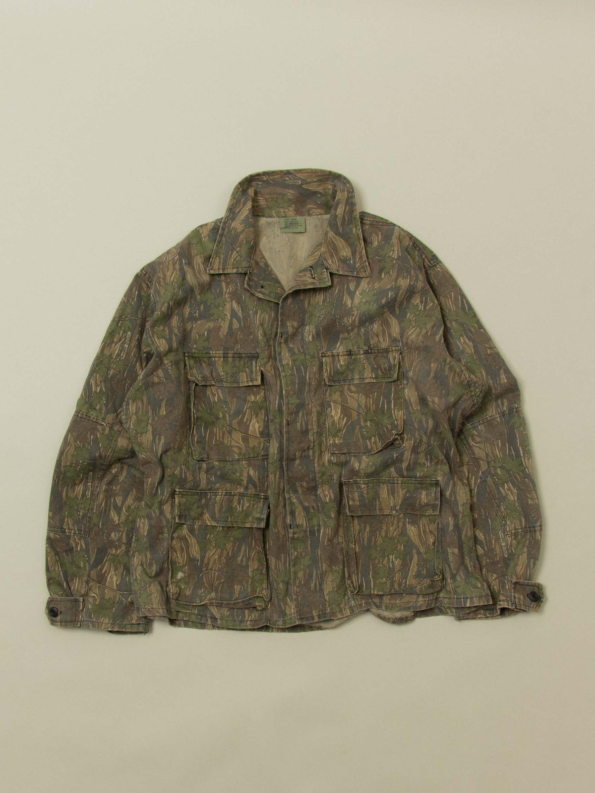 Vtg 1990s BDU Hunting Camo Overshirt – Made in USA (XL)