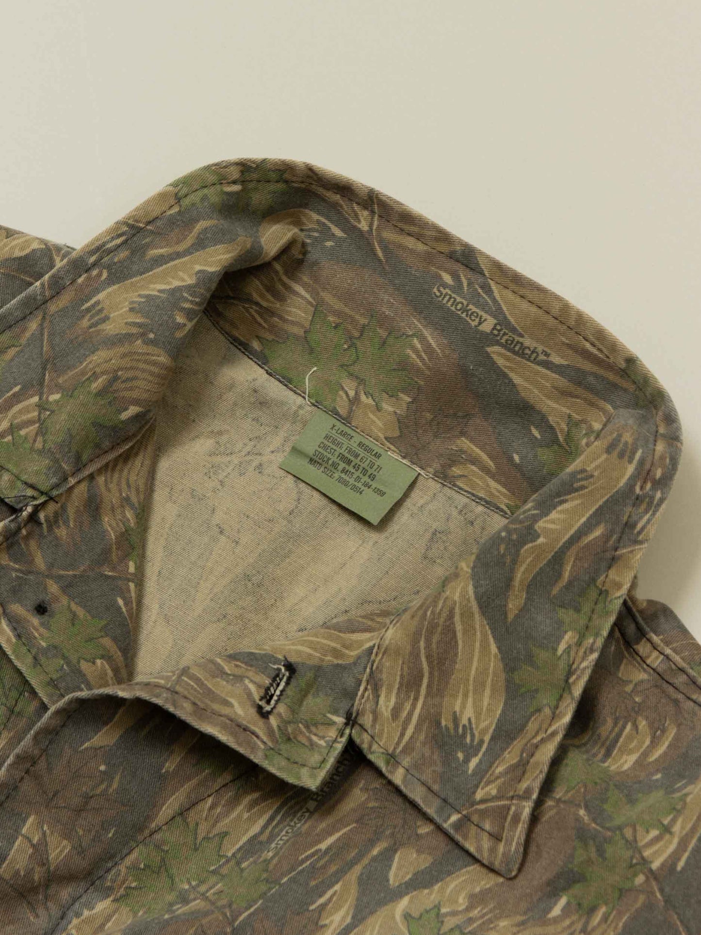 Vtg 1990s BDU Hunting Camo Overshirt – Made in USA (XL)