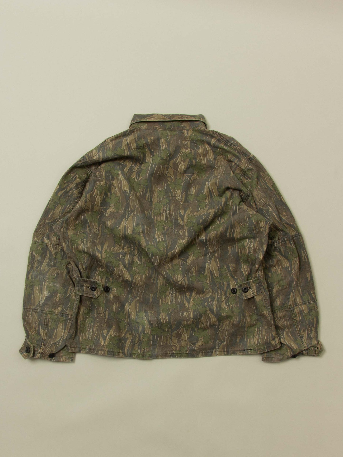Vtg 1990s BDU Hunting Camo Overshirt – Made in USA (XL)
