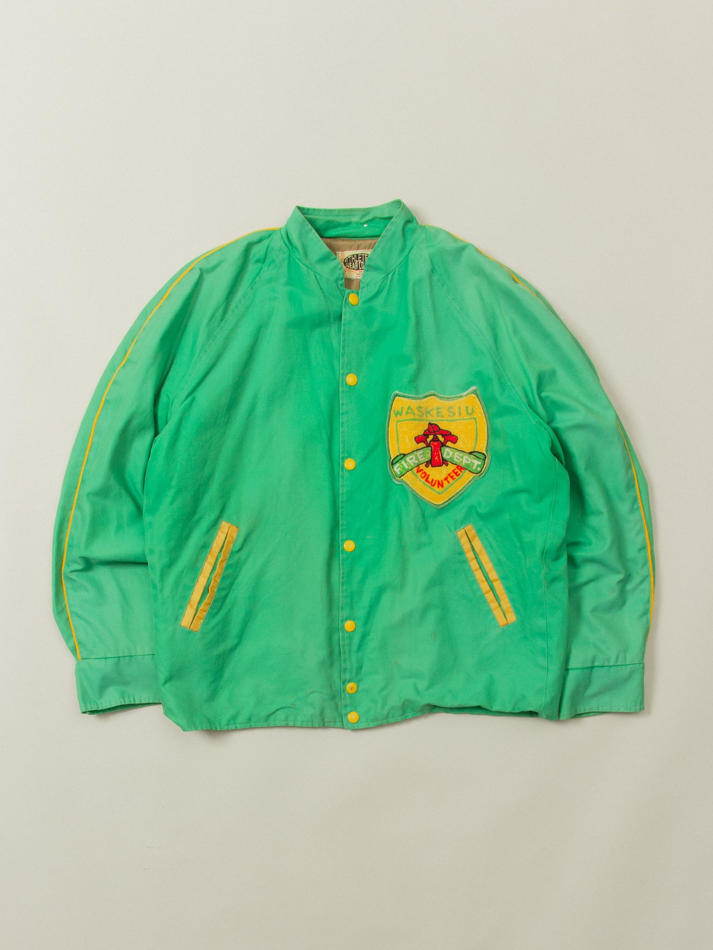 Vtg 1960s Waskesiu Fire Department Jacket - Made in Canada (M)