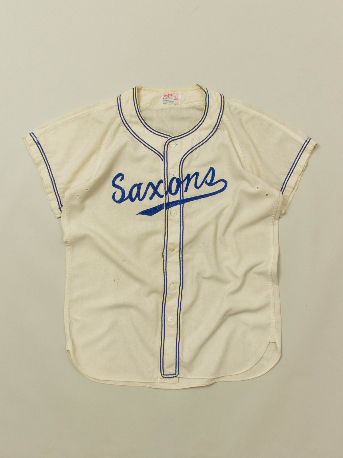 Vtg 1950s "Saxons" Baseball Jersey – Made in USA (M/L)