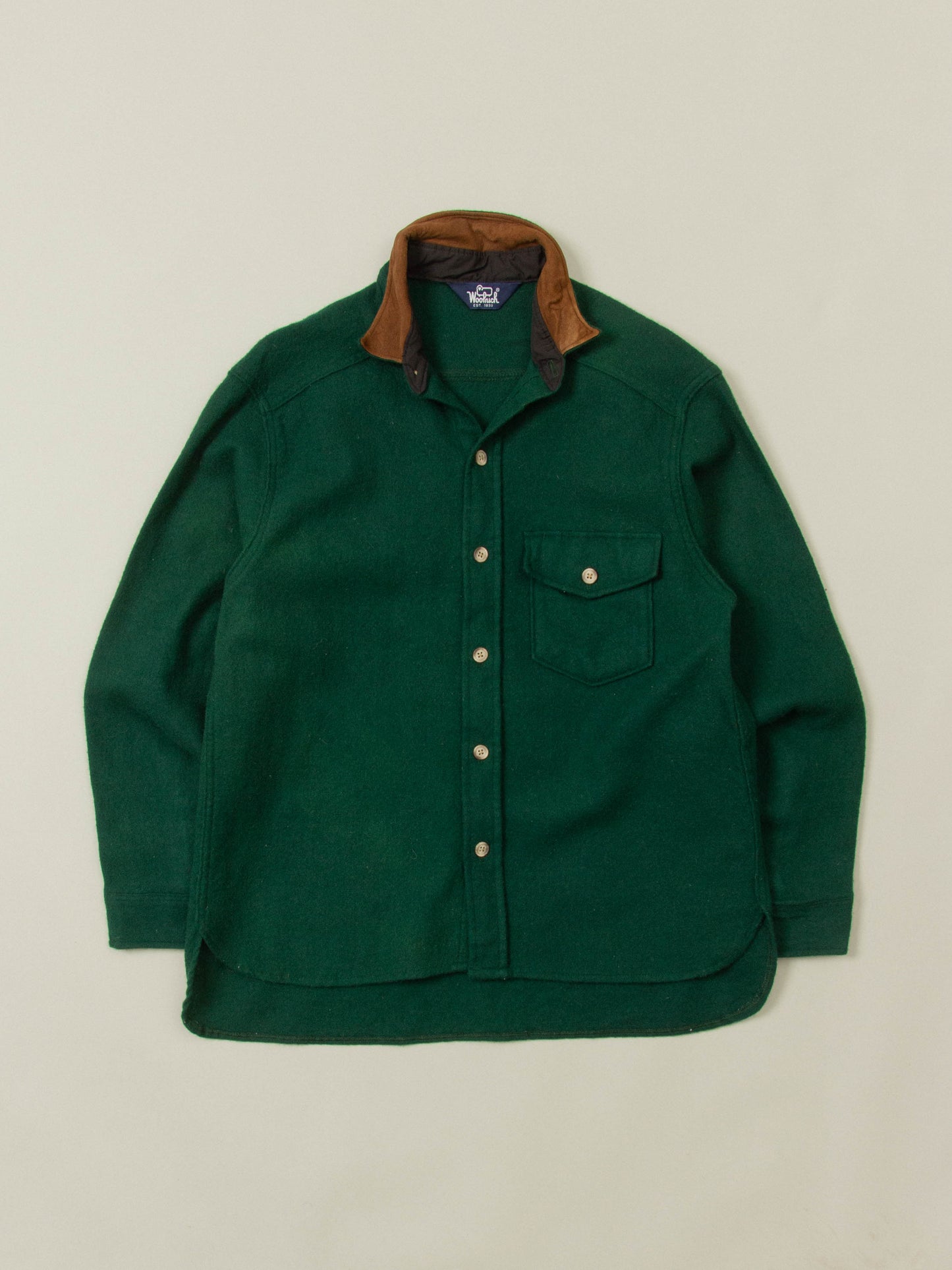 Vtg 1980s Green Woolrich Shirt (M)