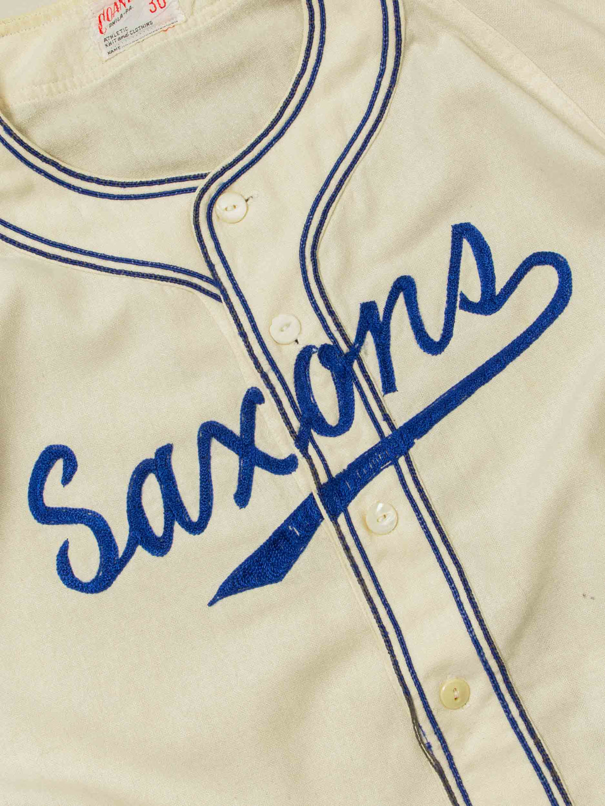Vtg 1950s "Saxons" Baseball Jersey – Made in USA (M/L)
