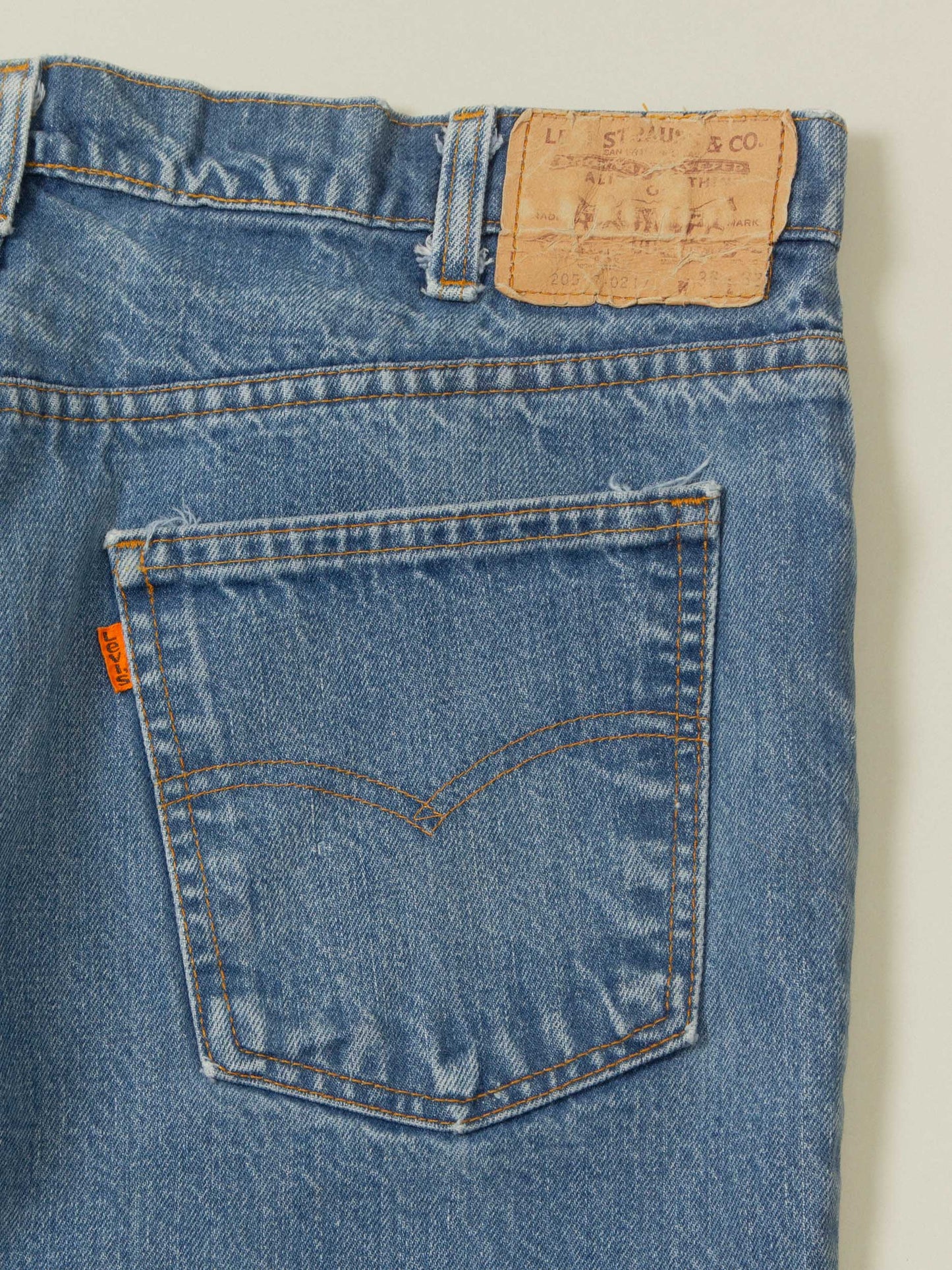 Vtg 1980s Levi's 517 Orange Tab Jeans - Made in USA (34x27)