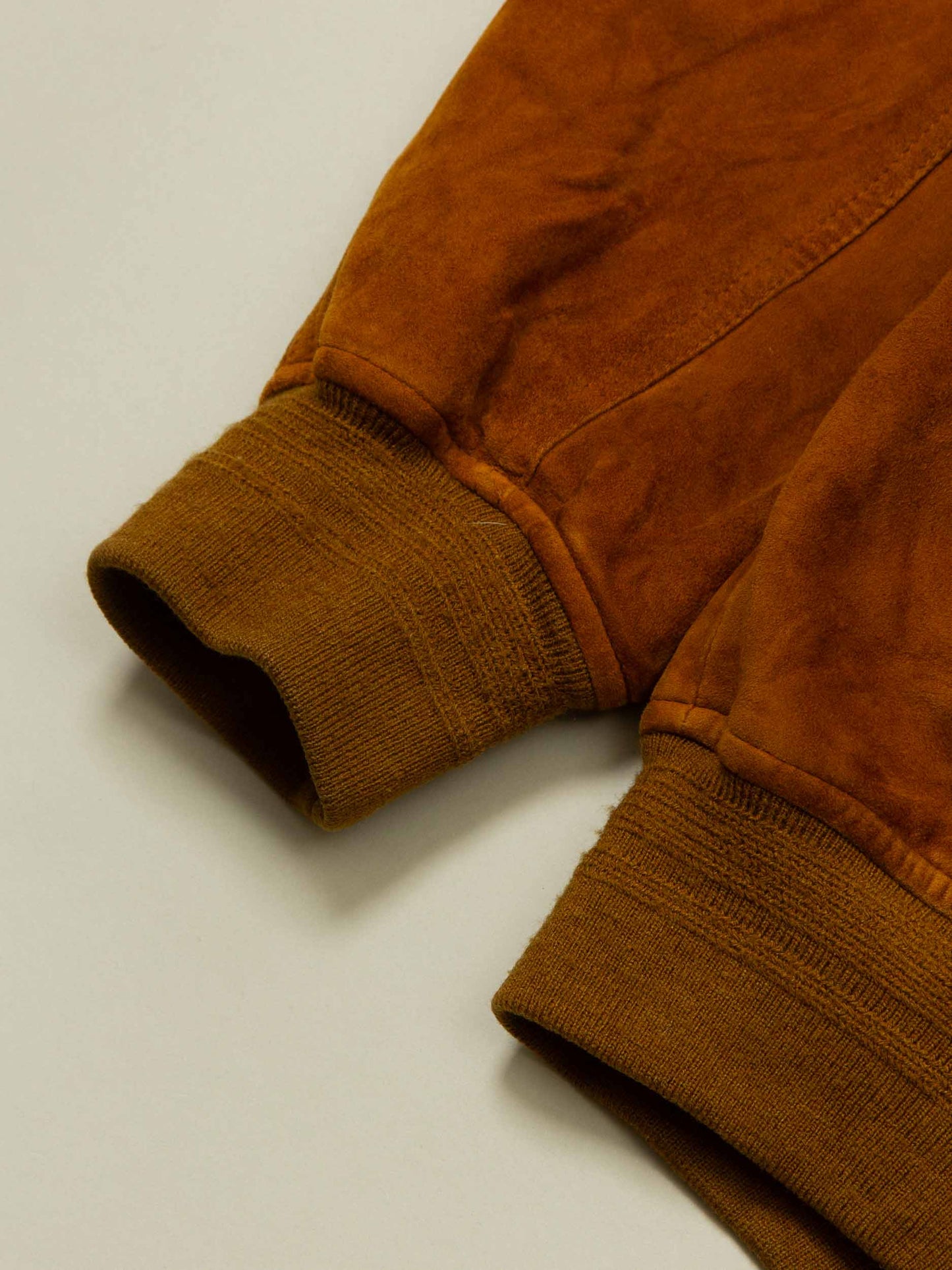 Vtg 1980s Suede Bomber Jacket (L)