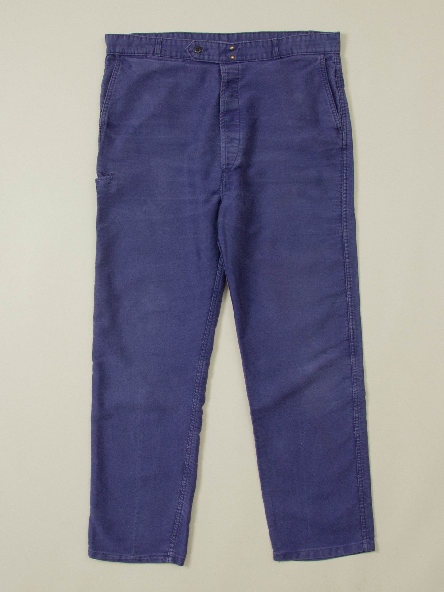 Vtg 1960s French Moleskin Workwear Trousers – Made in France (36x30)