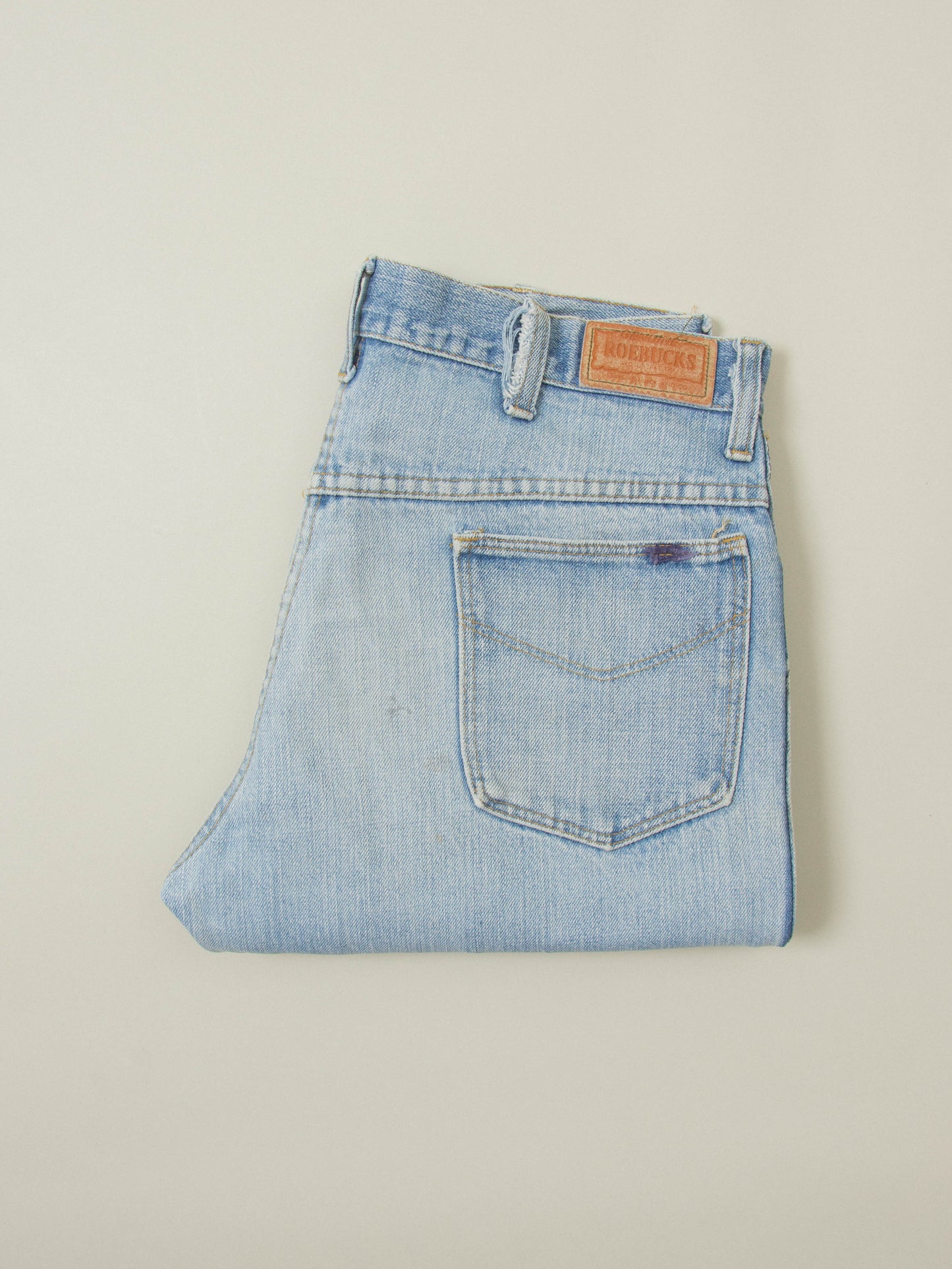 Vtg 1970s Roebucks Bootcut Jeans - Made in USA (34x28)