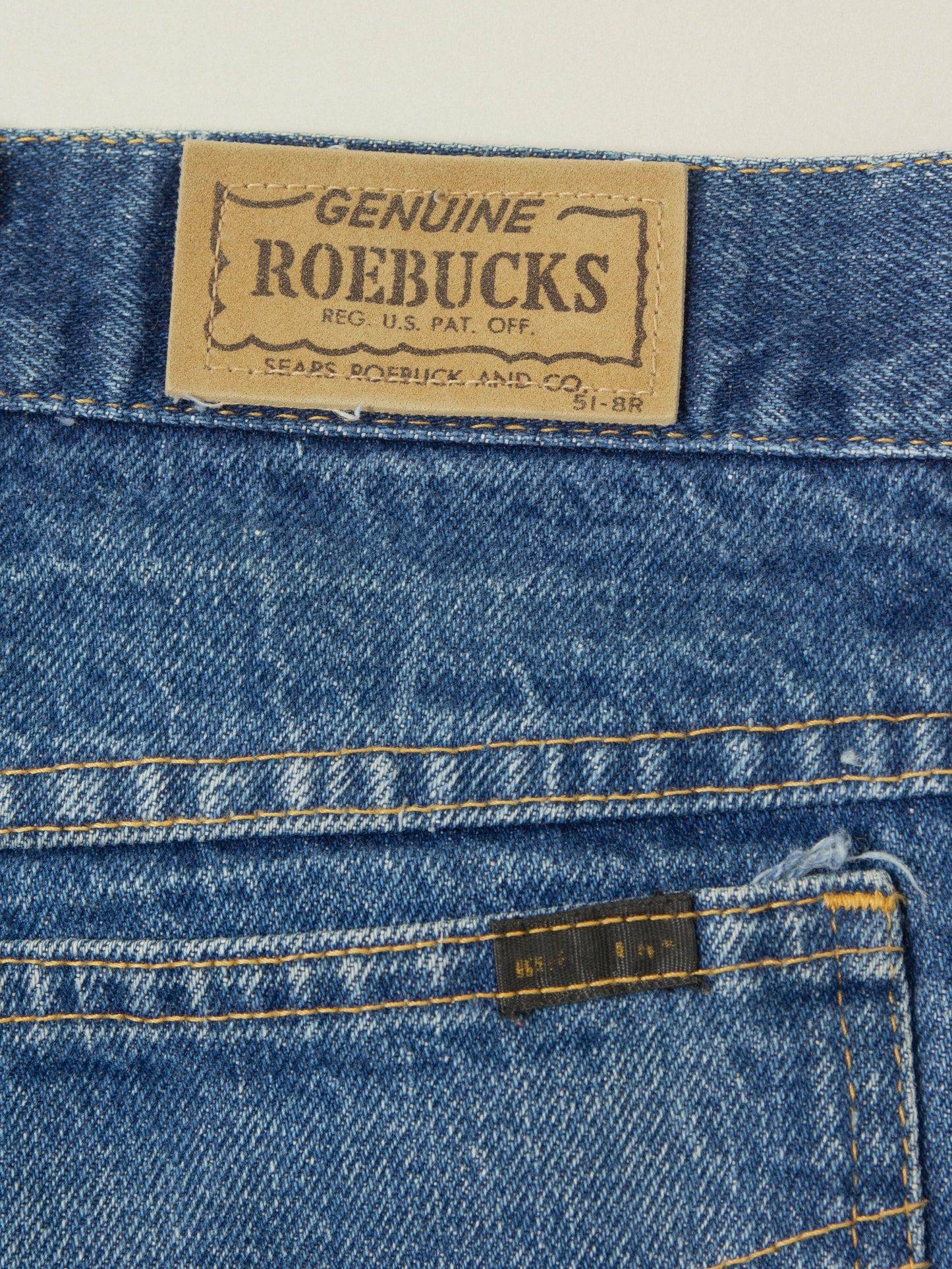 Vtg 1970s Roebucks Bootcut Jeans - Made in USA (38x33)
