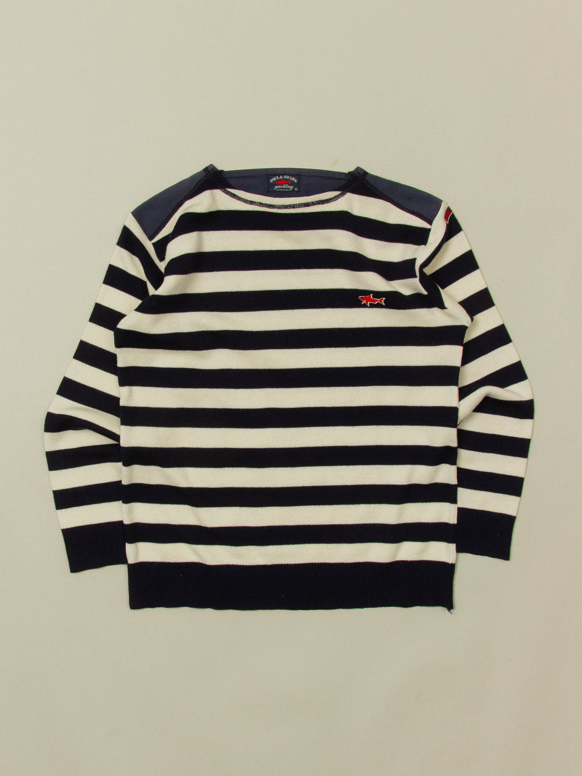 Vtg 1990s Striped Sailors Shirt (M)