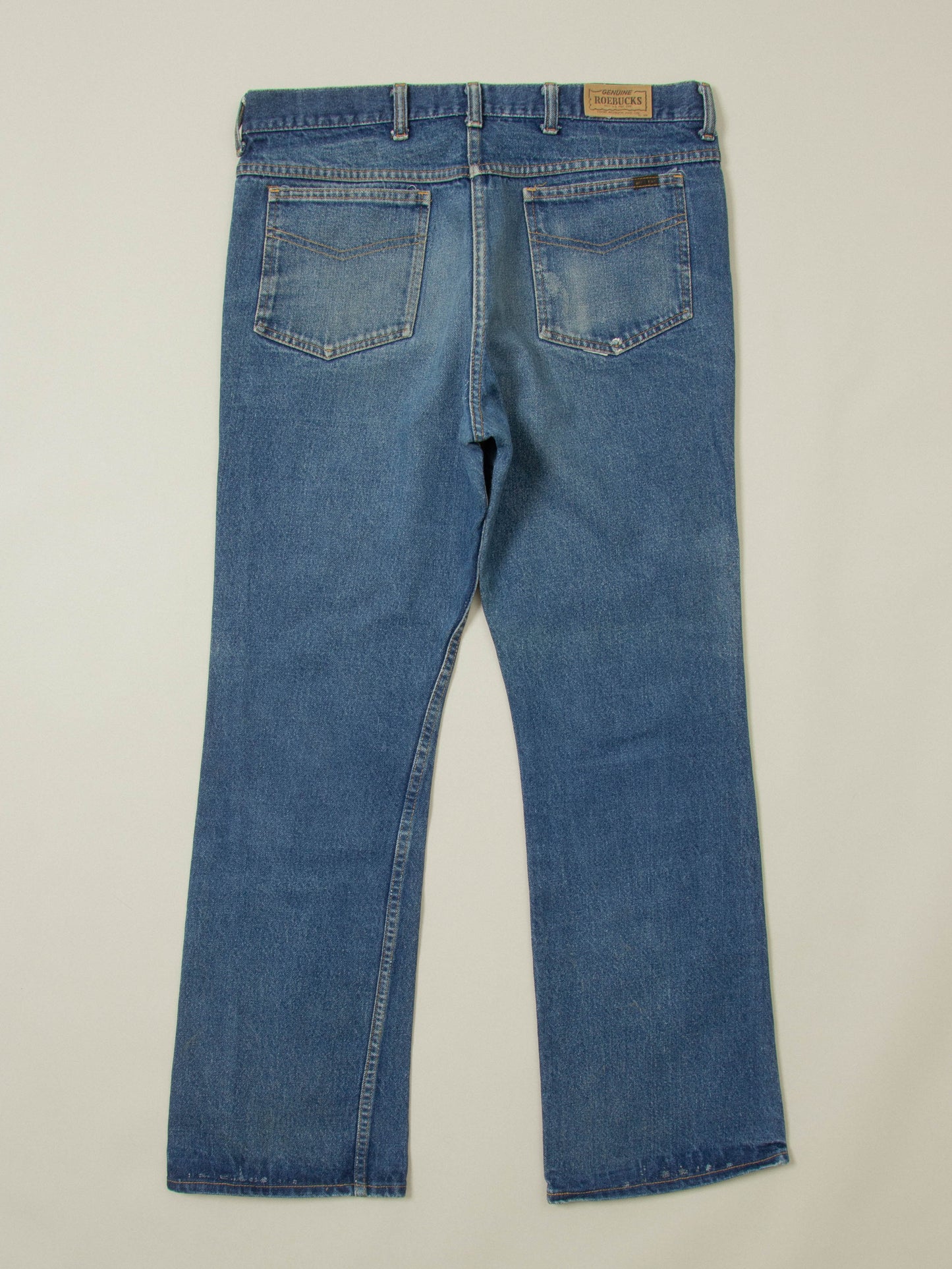 Vtg 1970s Roebucks Bootcut Jeans - Made in USA (38x33)