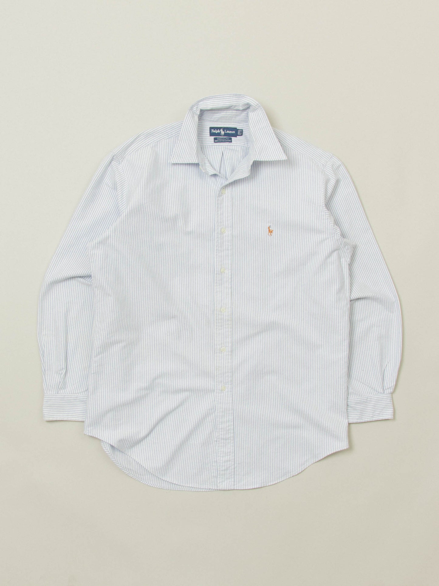 Vtg 1990s Striped Ralph Lauren Button Down Shirt (XL)