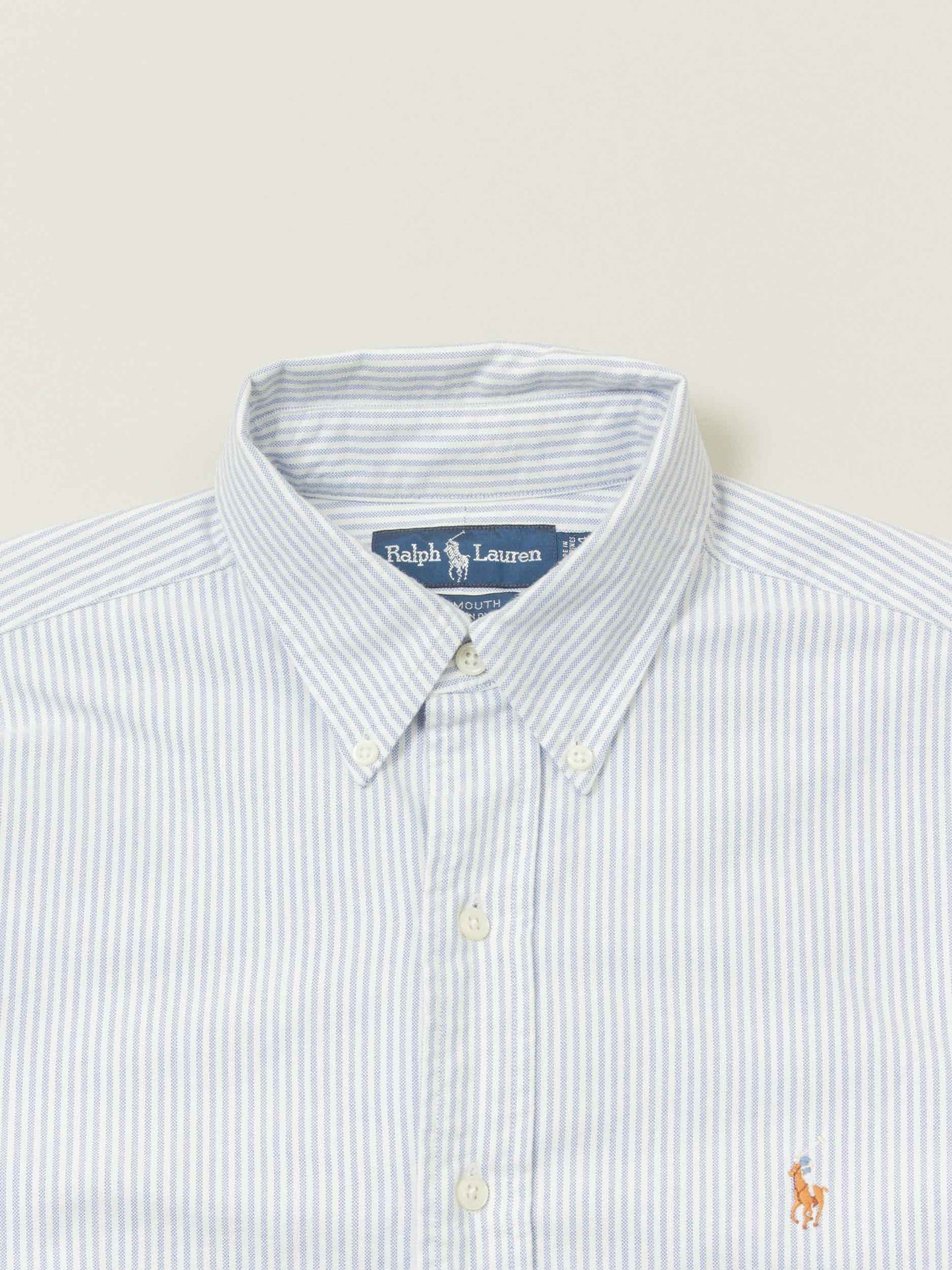 Vtg 1990s Striped Ralph Lauren Button Down Shirt (XL)