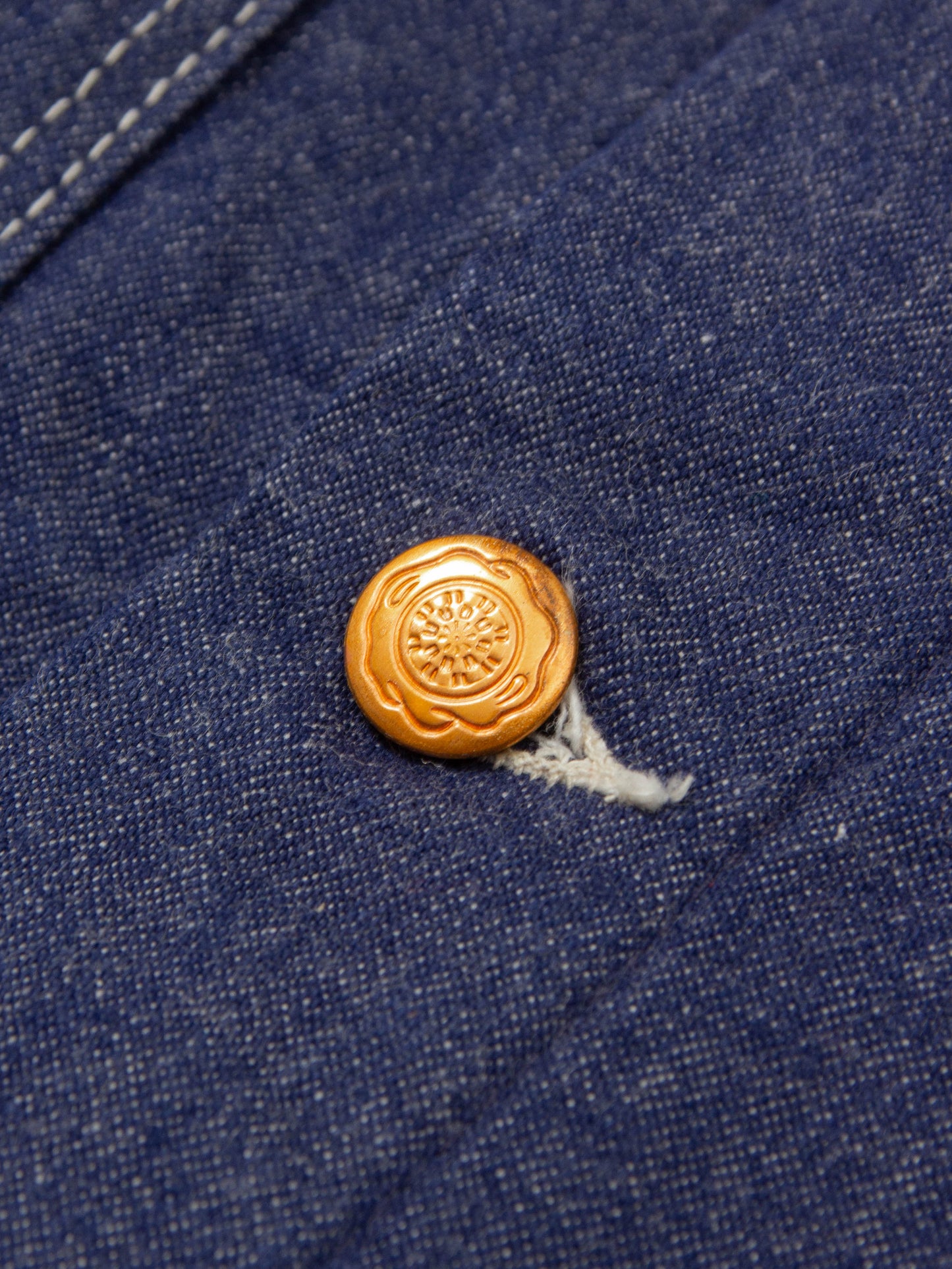 Vtg 1970s Blue Bell Wrangler Raw Denim Loco Chore Jacket (XL)