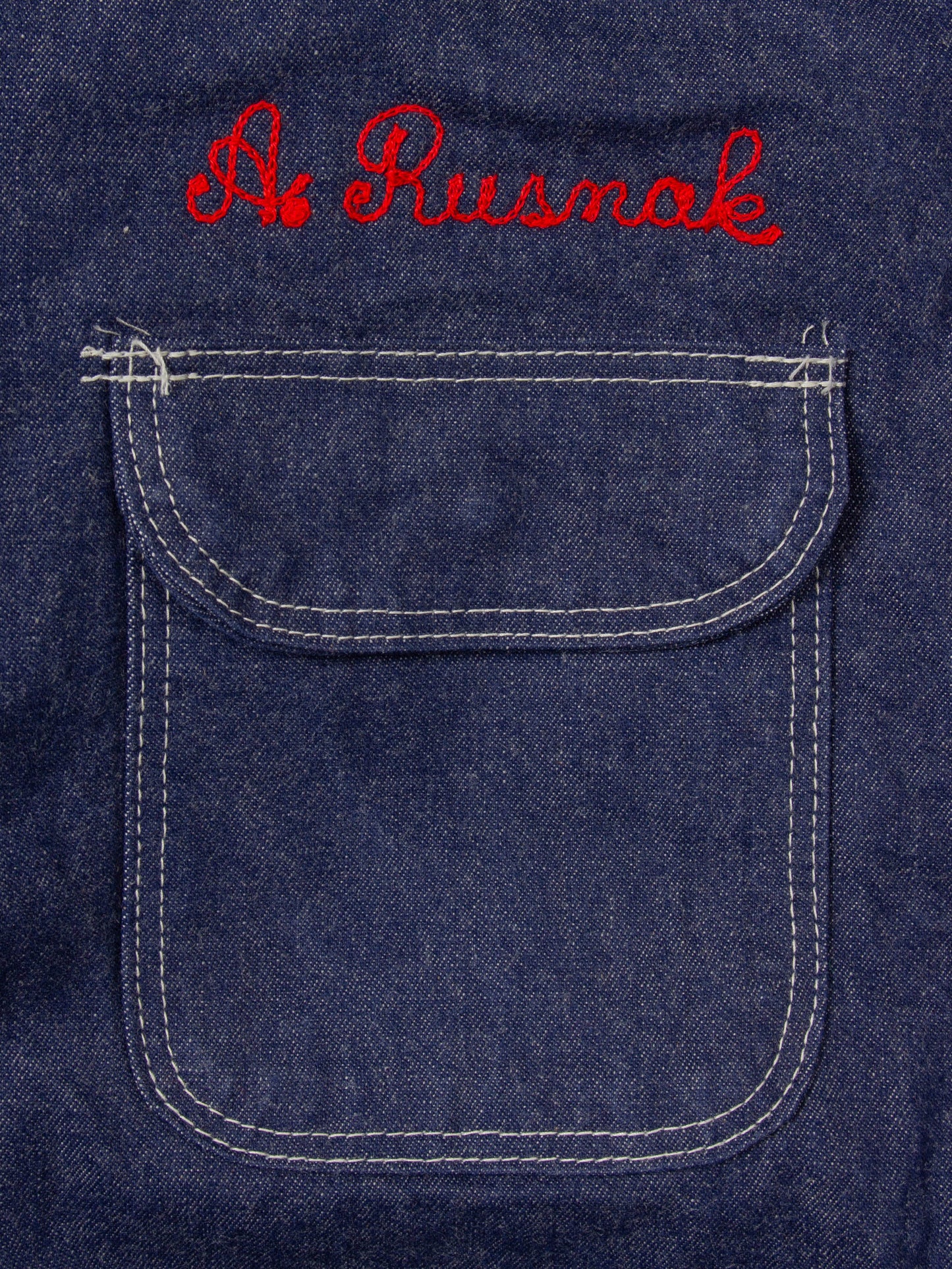 Vtg 1970s Blue Bell Wrangler Raw Denim Loco Chore Jacket (XL)