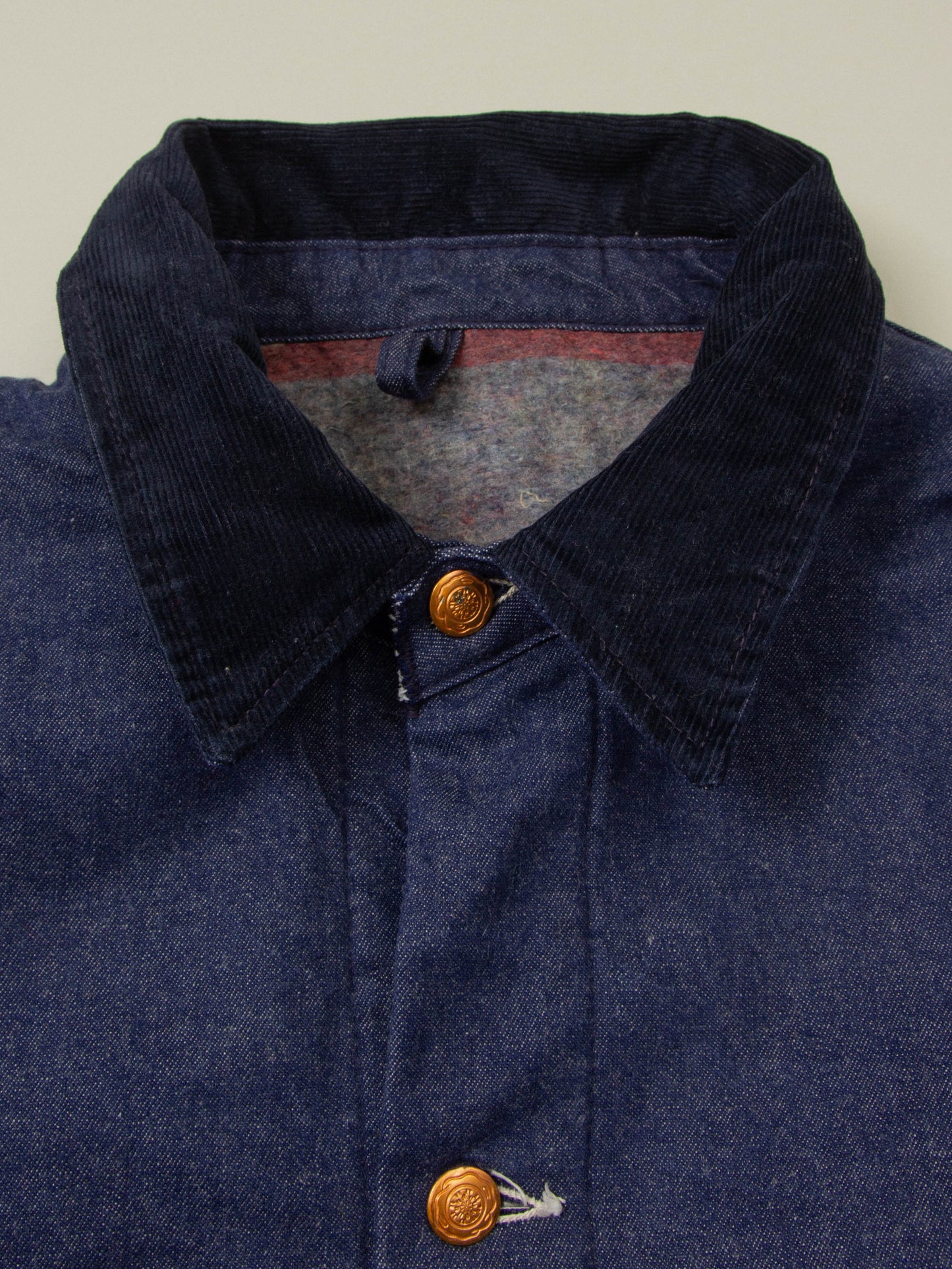 Vtg 1970s Blue Bell Wrangler Raw Denim Loco Chore Jacket (XL)