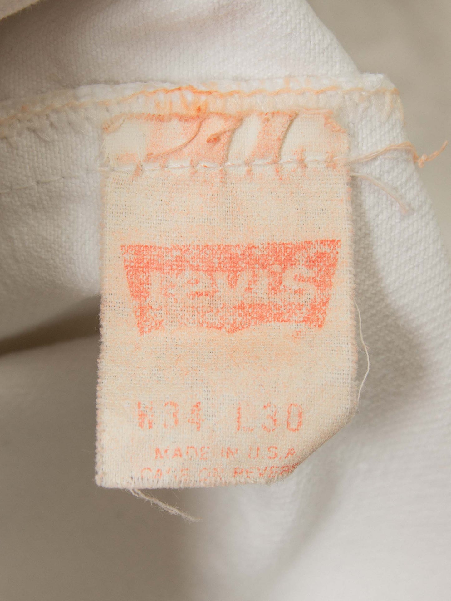 Vtg 1980s White Levi's 501 Jeans – Made in USA (34x31)