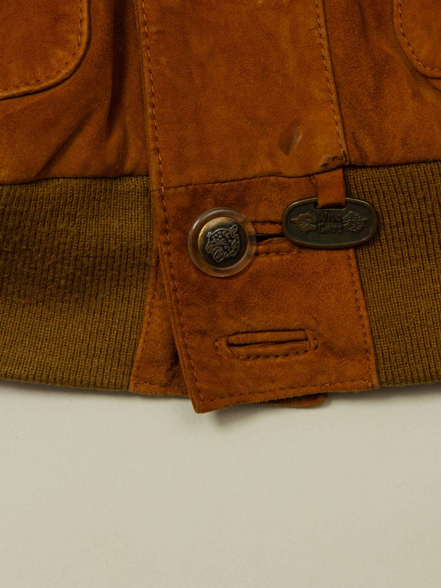 Vtg 1980s Suede Bomber Jacket – Made in Denmark (M)