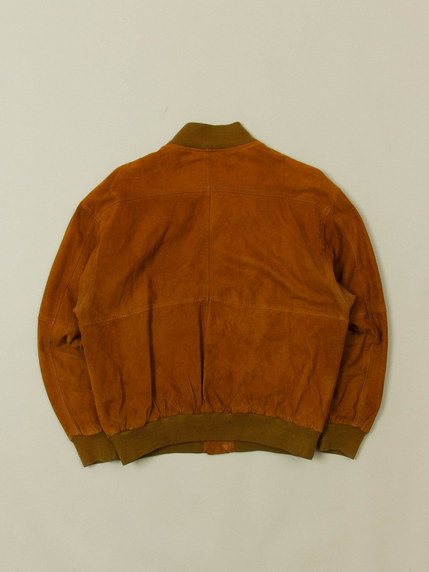 Vtg 1980s Suede Bomber Jacket – Made in Denmark (M)