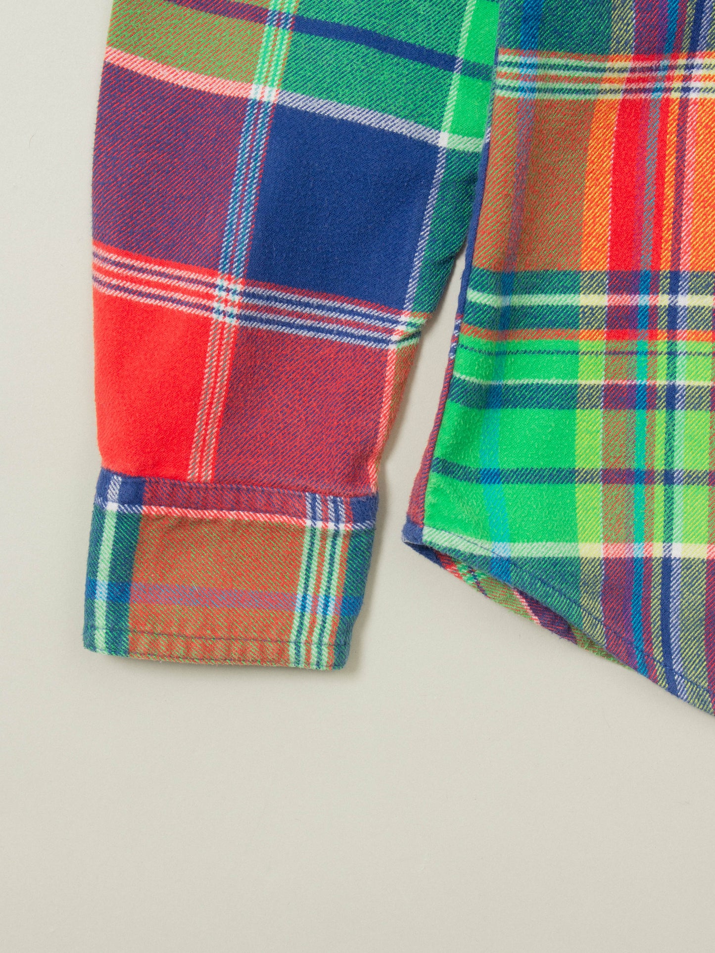 Vtg Checkered Chaps Zip Shirt (XS)