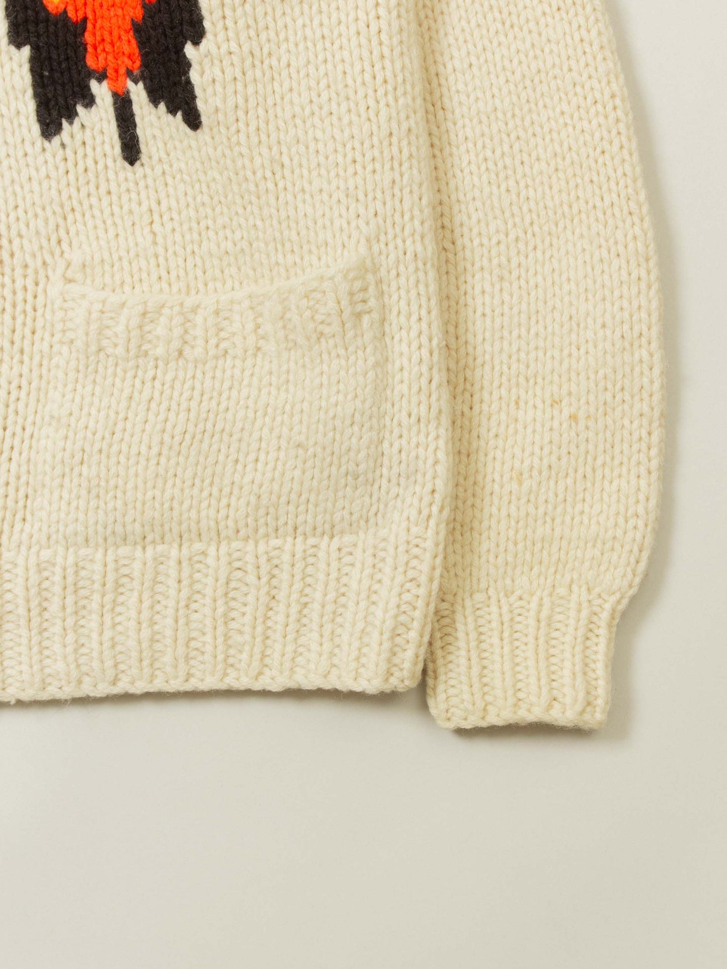 Vtg 1990s Heavy Wool Knit Cowichan Cardigan (L)