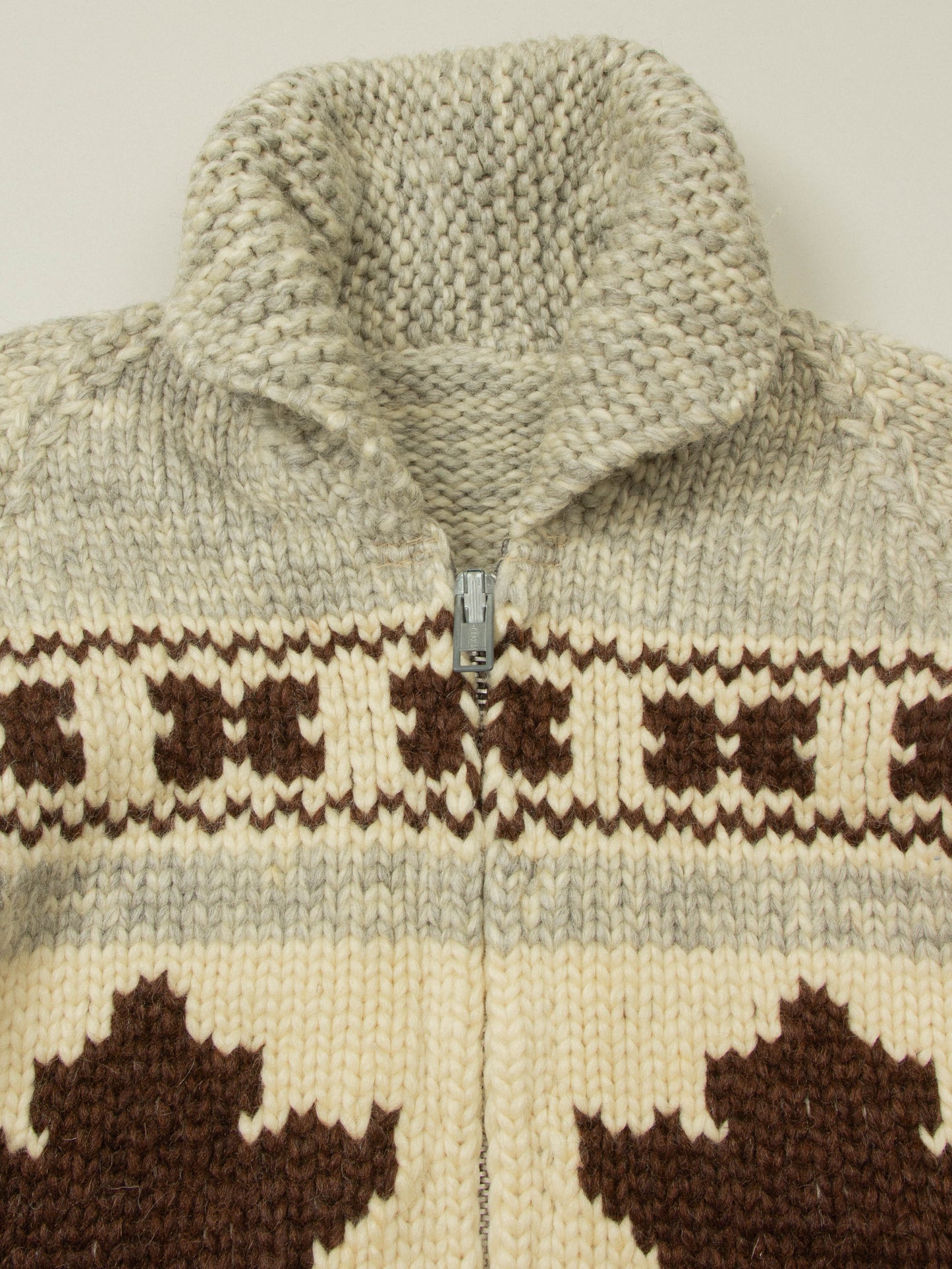 Vtg 1980s Cowichan Hand-Knitted Wool Sweater – Made in Canada (S)