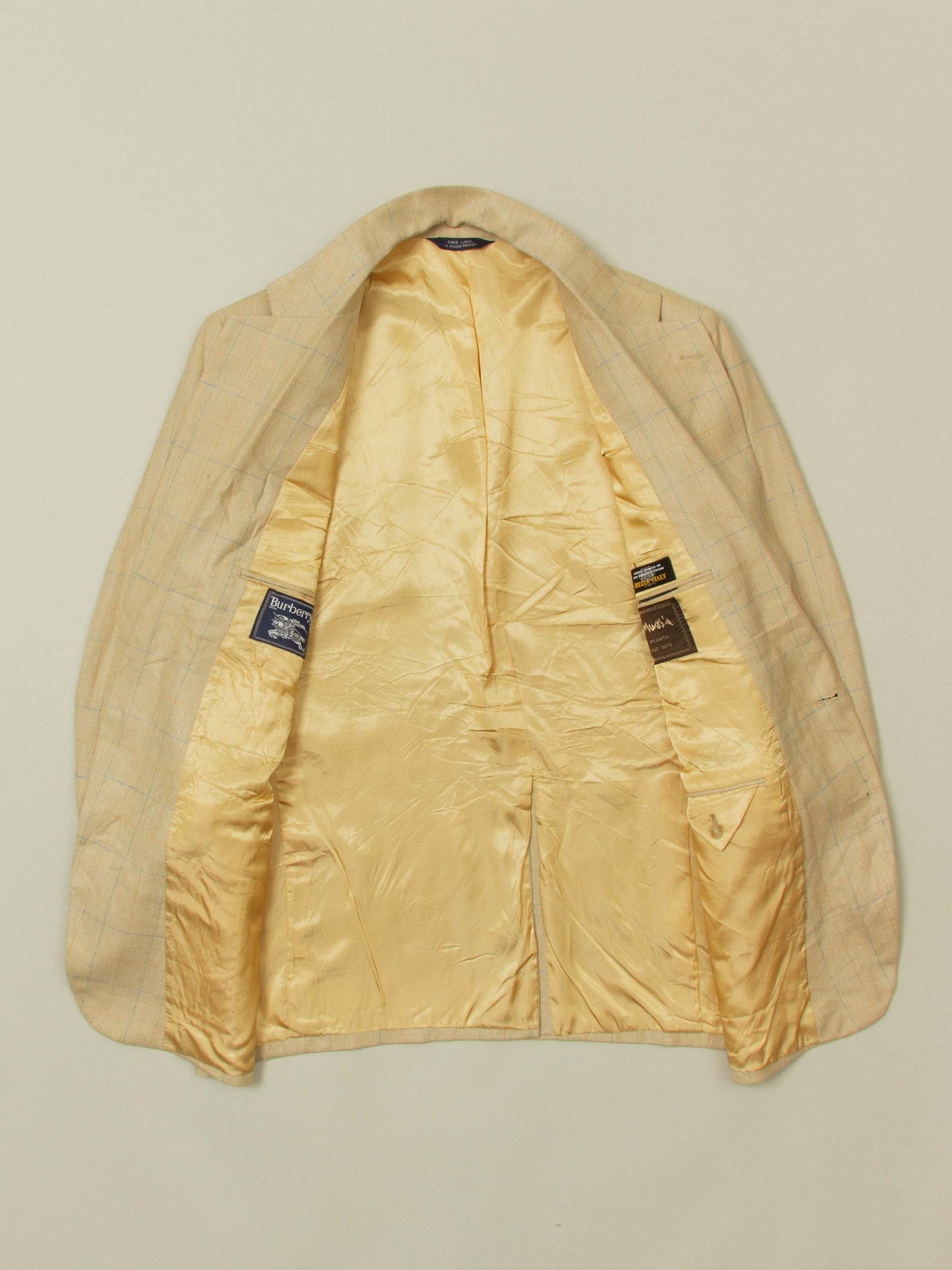 Vtg 1980s Burberry HBT Blazer Jacket – Made in USA (L/XL)