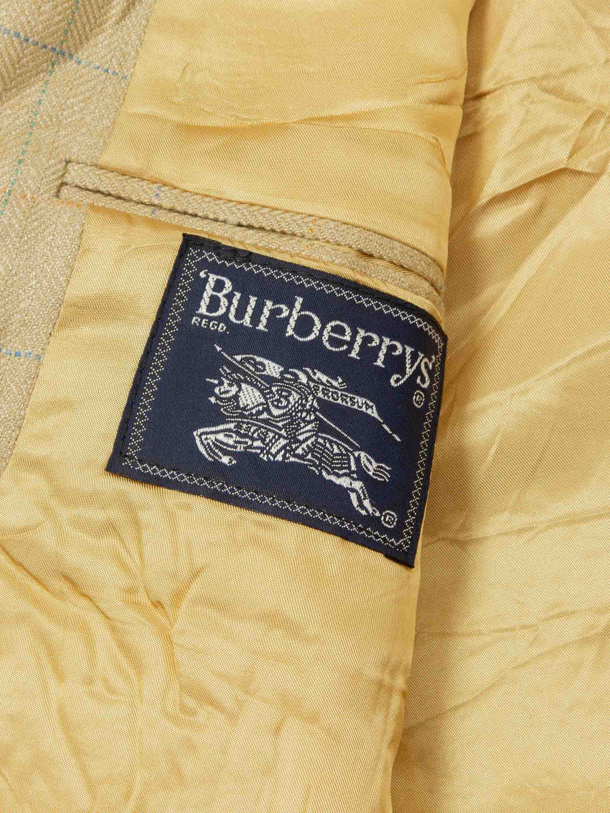 Vtg 1980s Burberry HBT Blazer Jacket – Made in USA (L/XL)