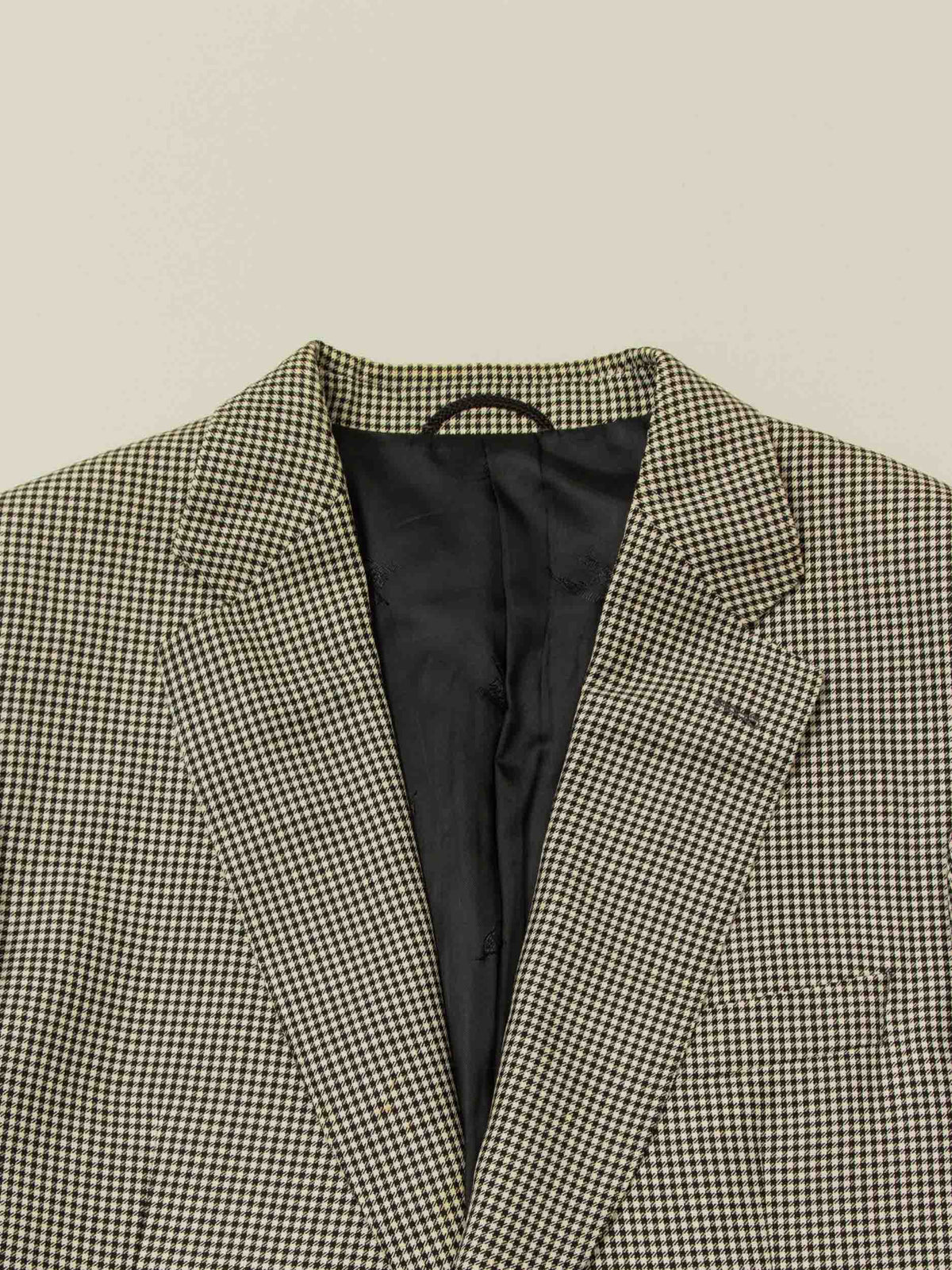 Vtg 1990s Burberry Houndstooth Blazer Jacket (XL)