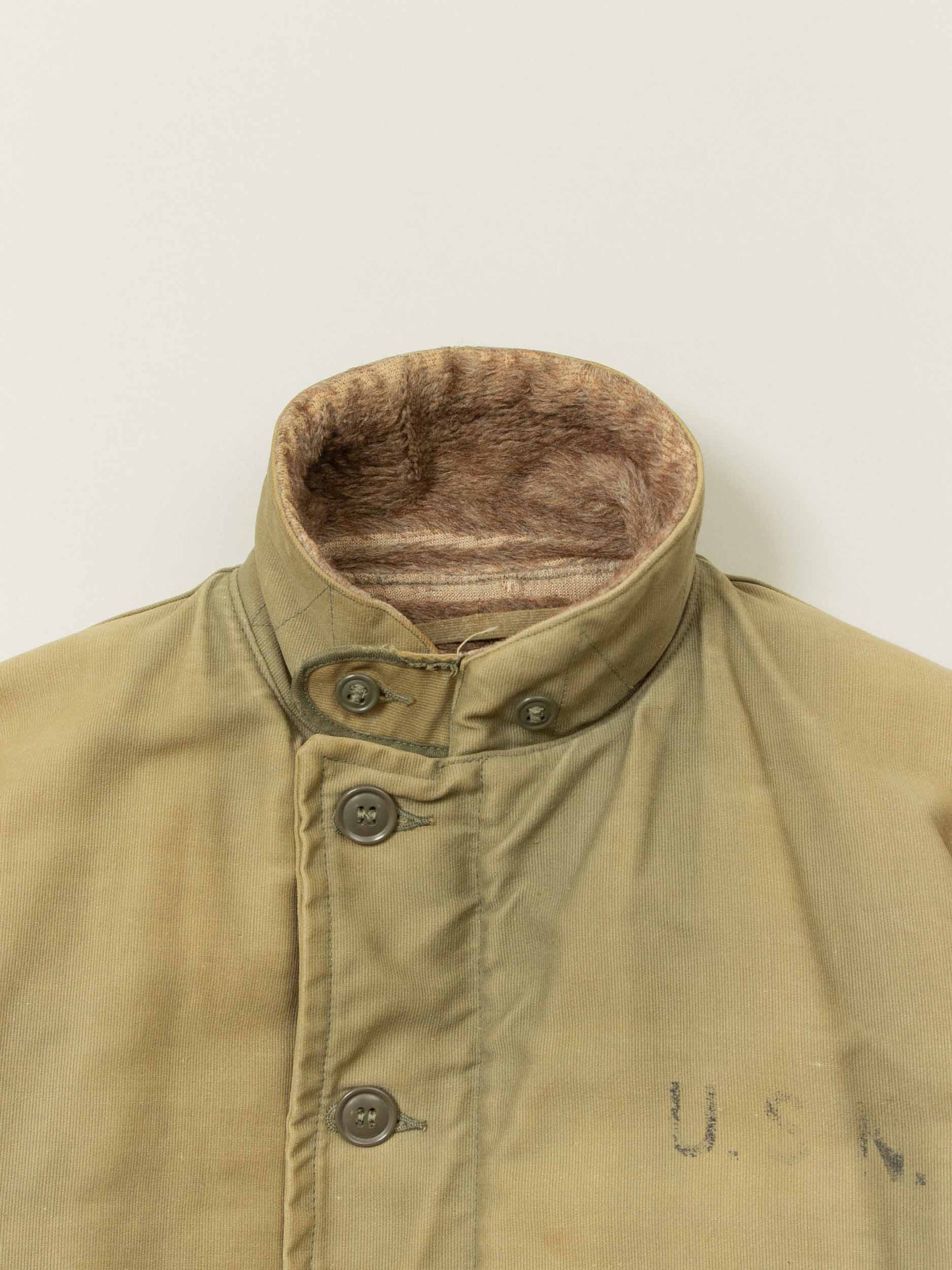 Vtg WWII US Navy N-1 Alpaca Deck Jacket (S/M)