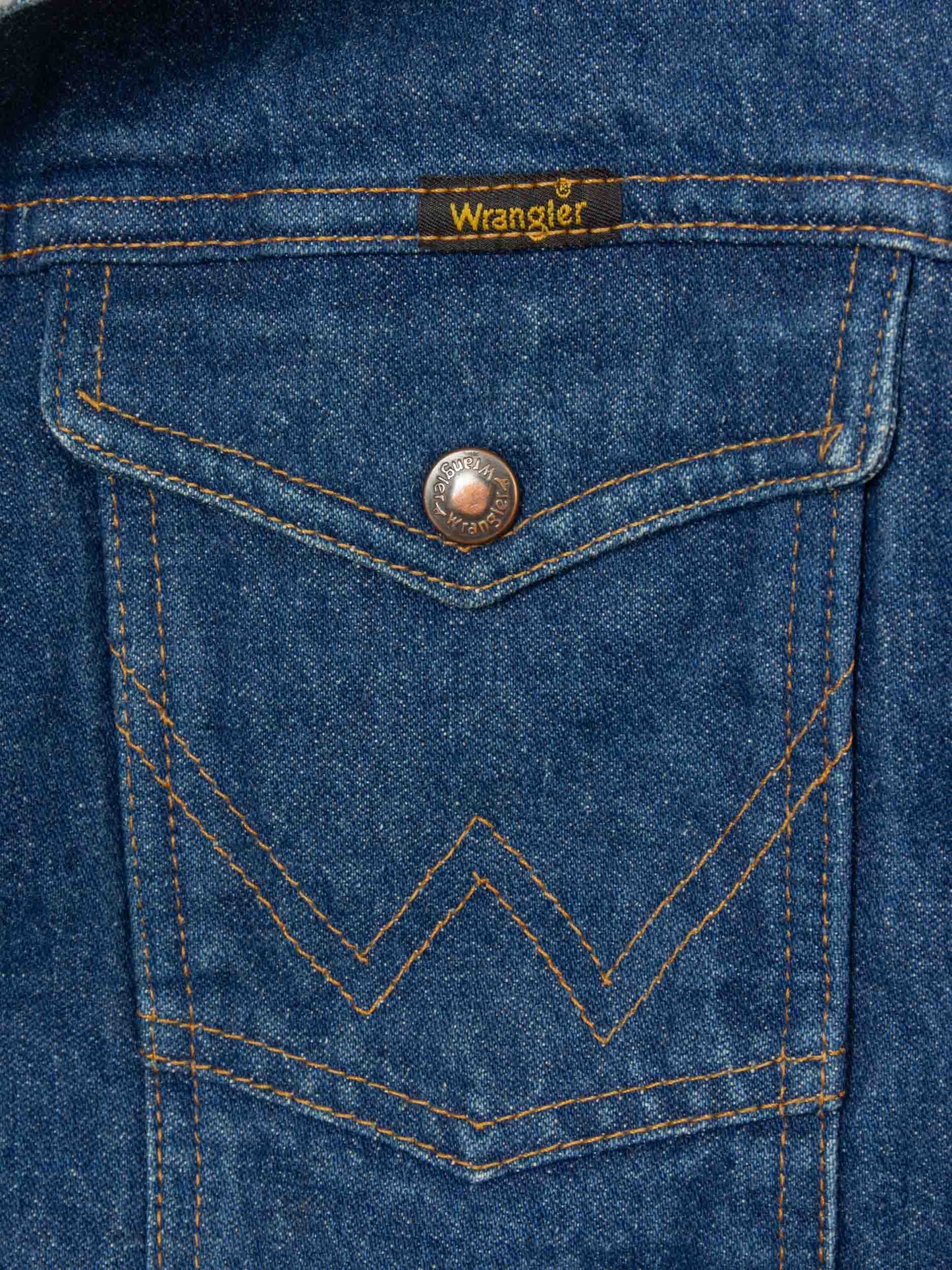 Vtg 1980s Wrangler Sherpa Denim Jacket – Made in USA (L)
