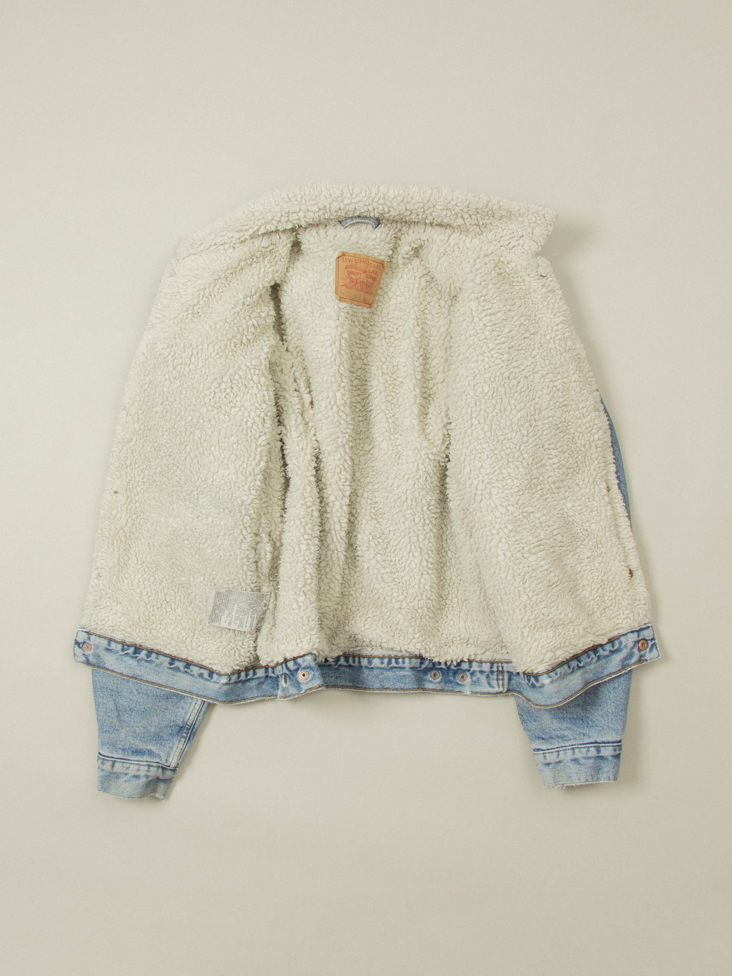 Vtg 1990s Levi's Sherpa Denim Jacket (M)