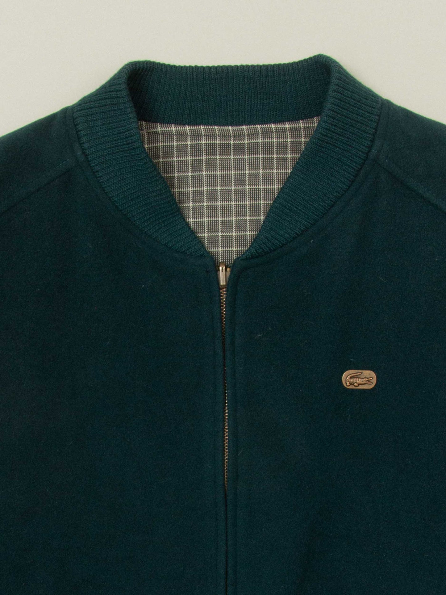 Vtg 1980s Lacoste Reversible Bomber Jacket (L)